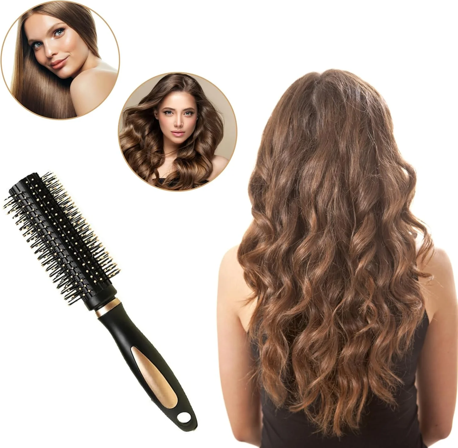 برس مو گرد NVTEGR، بسته 2 عددی، برس گرد، برس فر کننده، ابزار حالت دهنده موی گرد برای ایجاد و صاف کردن موهای مجعد یا موج دار، برس سشوار، لوازم حالت دهی مو برس مو گرد NVTEGR، بسته 2 عددی، برس گرد، برس فر کننده، ابزار حالت دهنده موی گرد برای ایجاد و صاف کردن موهای مجعد یا موج دار، برس سشوار، لوازم حالت دهی مو