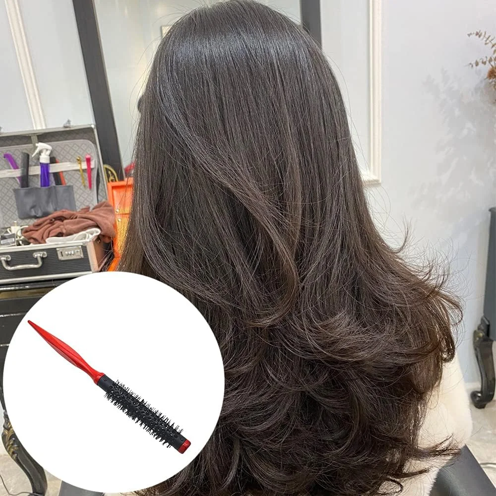 برس موی ضد الکتریسیته ساکن، مینی، فوق العاده نازک، برس حالت دهنده مو، برس مو با موهای نایلونی برای حالت دادن، خشک کردن و فر کردن مو برس موی ضد الکتریسیته ساکن، مینی، فوق العاده نازک، برس حالت دهنده مو، برس مو با موهای نایلونی برای حالت دادن، خشک کردن و فر کردن مو