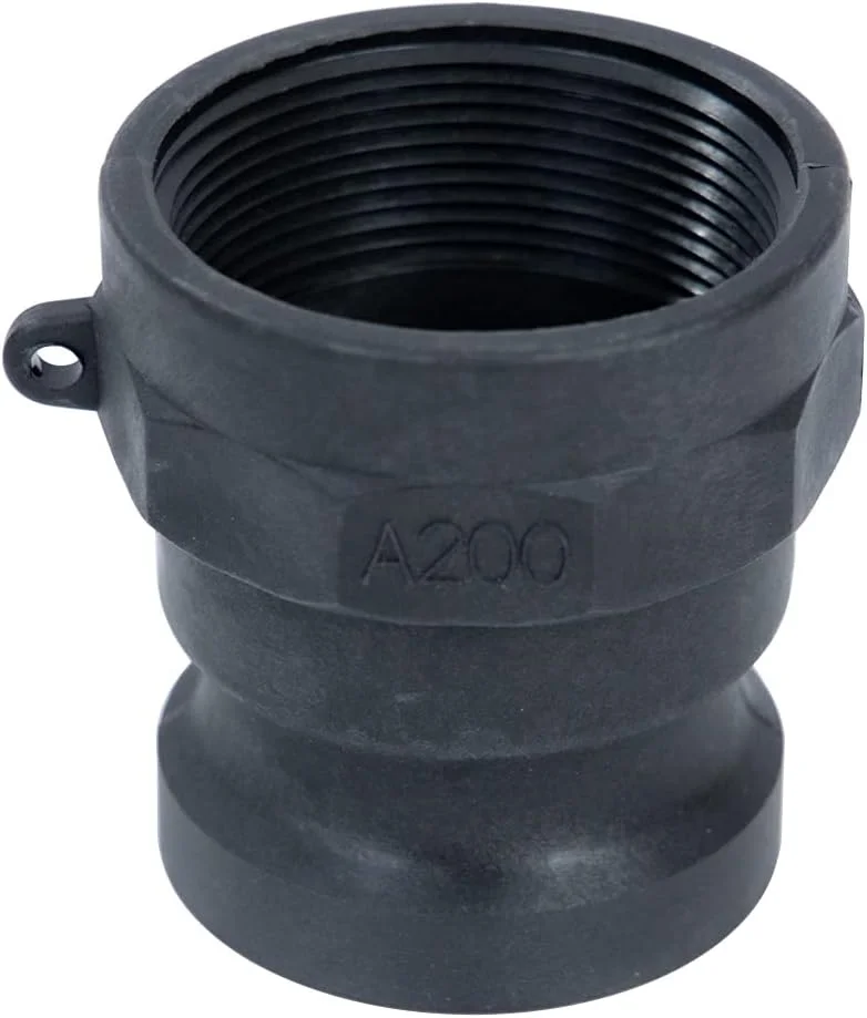 اتصالات قفل بادامکی پلی کوفیویا، 1 عدد، 2 اینچ، اتصالات استاندارد شلنگ شیاردار بادامکی، 2 عدد اتصالات قفل بادامکی، آداپتور نر 2 اینچ x اتصالات قفل بادامکی رزوه ماده 2 اینچ