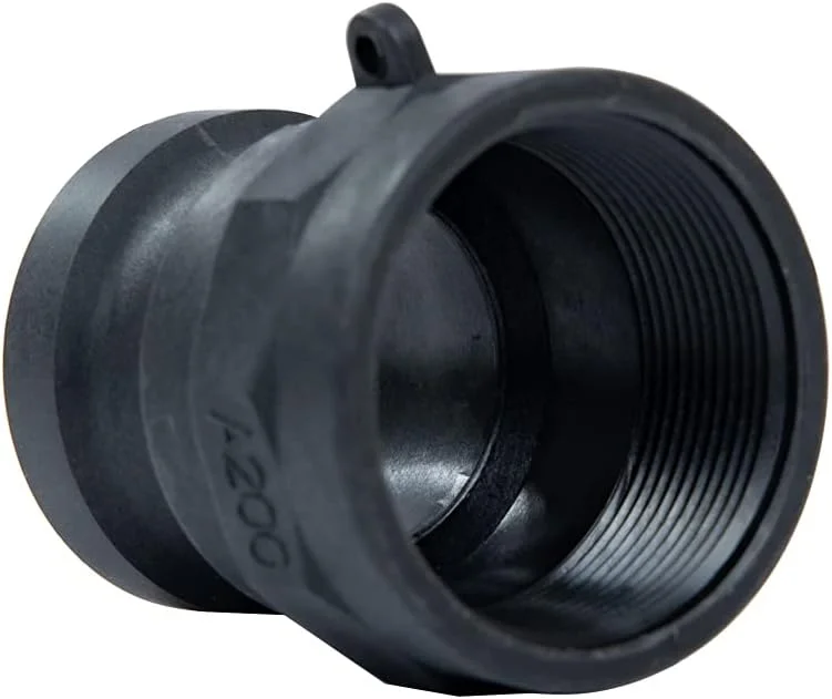 اتصالات قفل بادامکی پلی کوفیویا، 1 عدد، 2 اینچ، اتصالات استاندارد شلنگ شیاردار بادامکی، 2 عدد اتصالات قفل بادامکی، آداپتور نر 2 اینچ x اتصالات قفل بادامکی رزوه ماده 2 اینچ