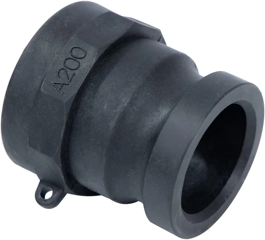 اتصالات قفل بادامکی پلی کوفیویا، 1 عدد، 2 اینچ، اتصالات استاندارد شلنگ شیاردار بادامکی، 2 عدد اتصالات قفل بادامکی، آداپتور نر 2 اینچ x اتصالات قفل بادامکی رزوه ماده 2 اینچ