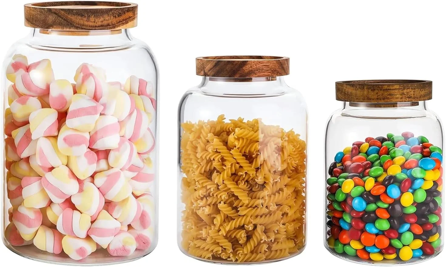 ست ظروف نگهداری غذا OYDAS شامل 3 عدد (3000ml+2000ml+1250ml)، شیشه های نگهداری مواد غذایی با درب بامبو محکم، ظروف شیشه ای نگهداری غذا، ظروف شیشه ای قهوه و آجیل مناسب آشپزخانه و سازماندهی کابینت ست ظروف نگهداری غذا OYDAS شامل 3 عدد (3000ml+2000ml+1250ml)، شیشه های نگهداری مواد غذایی با درب بامبو محکم، ظروف شیشه ای نگهداری غذا، ظروف شیشه ای قهوه و آجیل مناسب آشپزخانه و سازماندهی کابینت