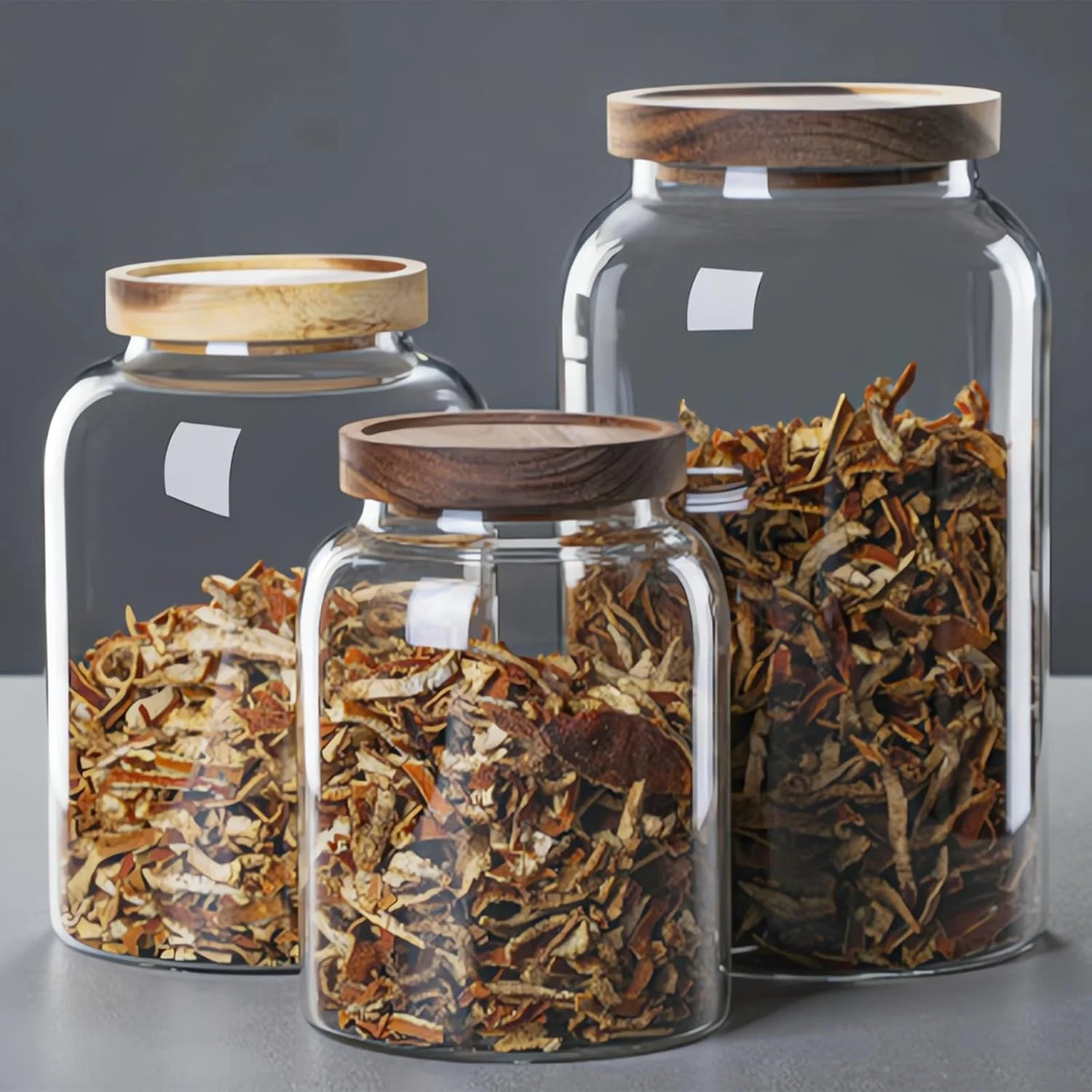 ست ظروف نگهداری غذا OYDAS شامل 3 عدد (3000ml+2000ml+1250ml)، شیشه های نگهداری مواد غذایی با درب بامبو محکم، ظروف شیشه ای نگهداری غذا، ظروف شیشه ای قهوه و آجیل مناسب آشپزخانه و سازماندهی کابینت