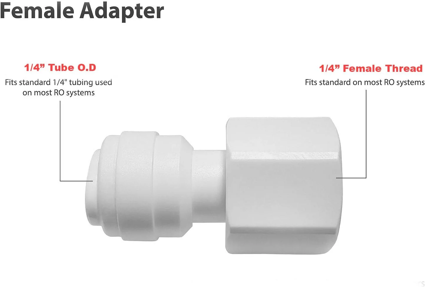 اتصالات فشاری پلاستیکی قابل استفاده مجدد PureSec، آداپتور اتصالات لوله رزوه ای مادگی 1/4 اینچ مادگی x 1/4 اینچ قطر خارجی لوله برای سیستم RODI (10 عدد، رزوه مادگی 1/4 اینچ * قطر خارجی 1/4 اینچ) اتصالات فشاری پلاستیکی قابل استفاده مجدد PureSec، آداپتور اتصالات لوله رزوه ای مادگی 1/4 اینچ مادگی x 1/4 اینچ قطر خارجی لوله برای سیستم RODI (10 عدد، رزوه مادگی 1/4 اینچ * قطر خارجی 1/4 اینچ)