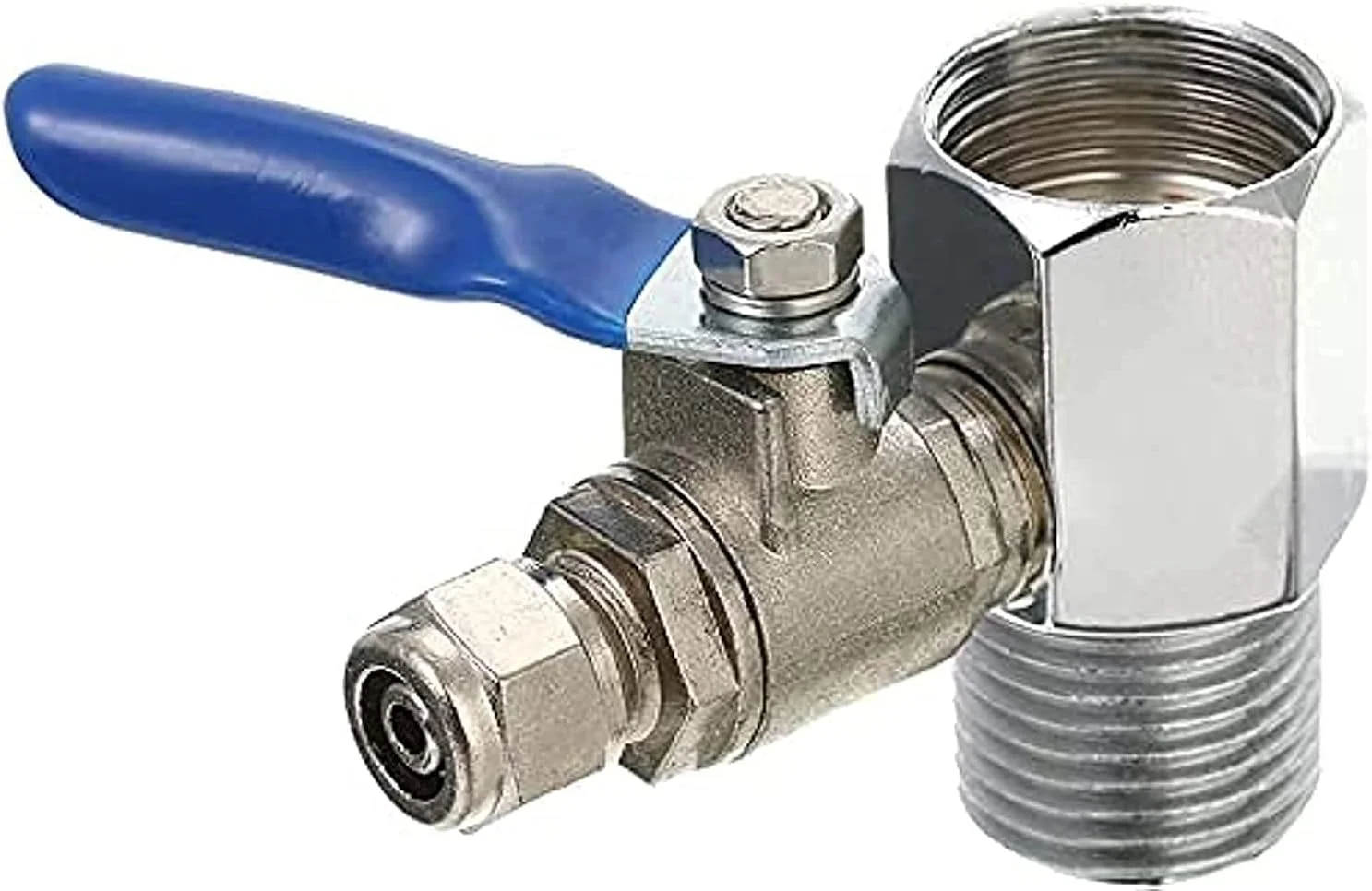 شیر توپی Puri pro، شیر آب فیلترهای آب، سیستم اسمز معکوس RO (1، دوشاخه، 1/2 اینچ نر x 1/2 اینچ ماده x 1/4 اینچ OD)