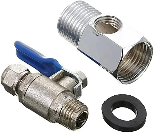 شیر توپی Puri pro، شیر آب فیلترهای آب، سیستم اسمز معکوس RO (1، دوشاخه، 1/2 اینچ نر x 1/2 اینچ ماده x 1/4 اینچ OD)