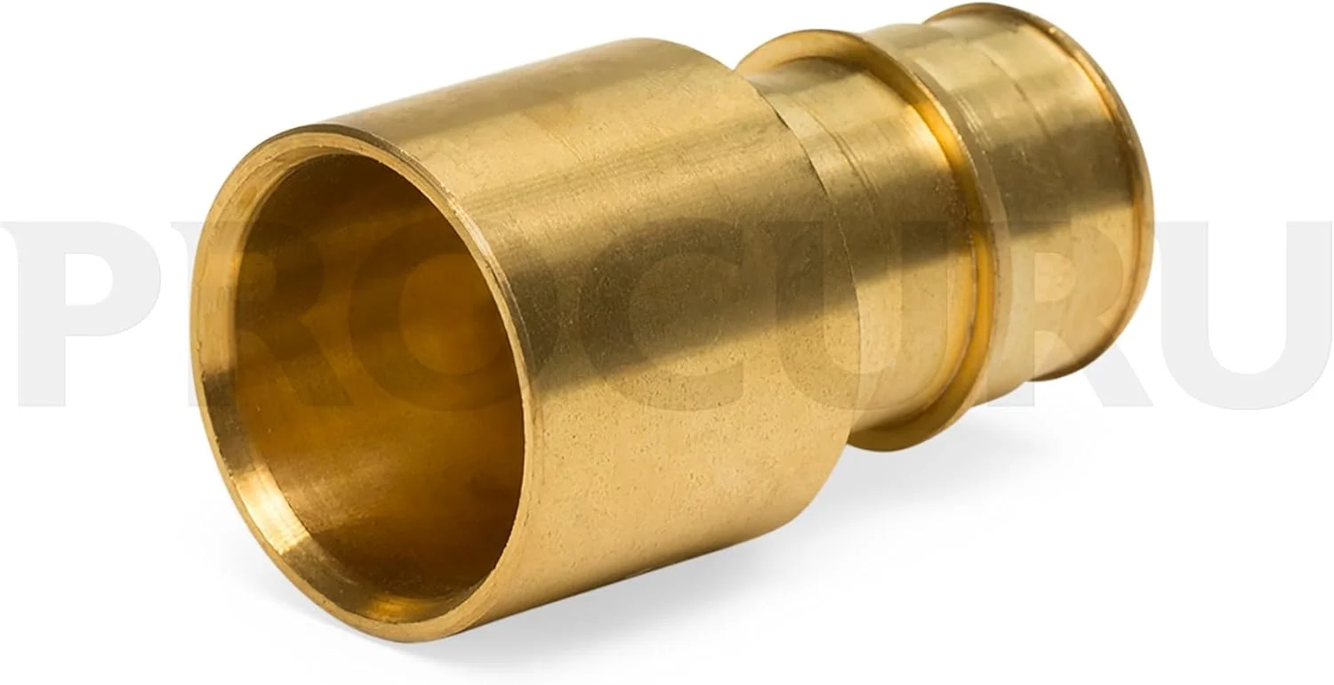 پک 10 عددی PROCURU، اتصالات 1/2 اینچ PEX-A به 1/2 اینچ مادگی، اتصالات لوله کشی برنجی انبساطی PEX-A F1960 (مناسب برای لوله مسی 1/2 اینچ)