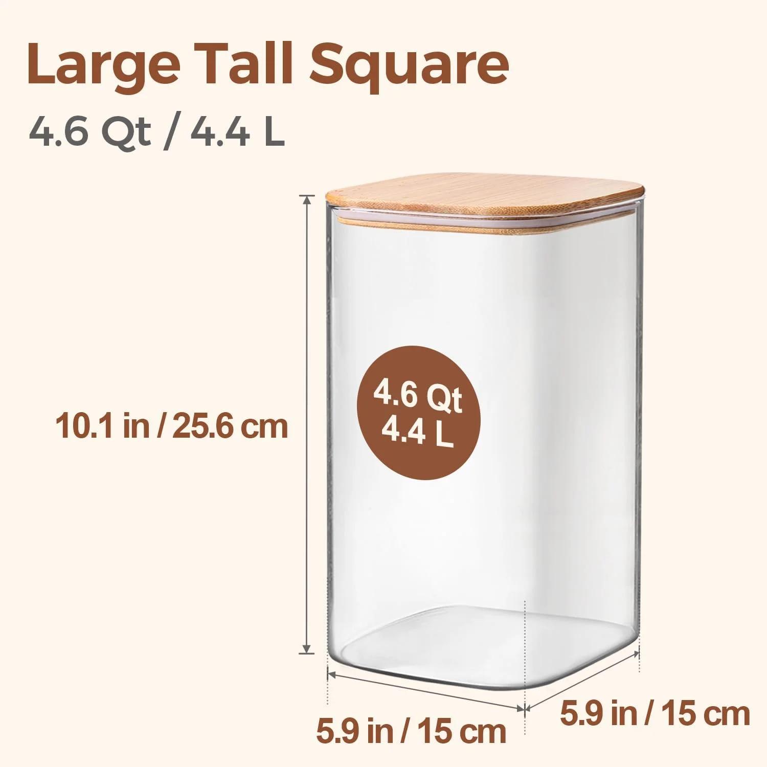 ظروف نگهداری آرد و شکر دهان گشاد ComSaf با حجم 4.5 لیتر، 2 عدد، ظروف شیشه ای نگهداری مواد غذایی با درب، ظرف شیشه ای بزرگ مناسب برای نگهداری برنج، آرد، شکر، غلات، کلوچه و قهوه