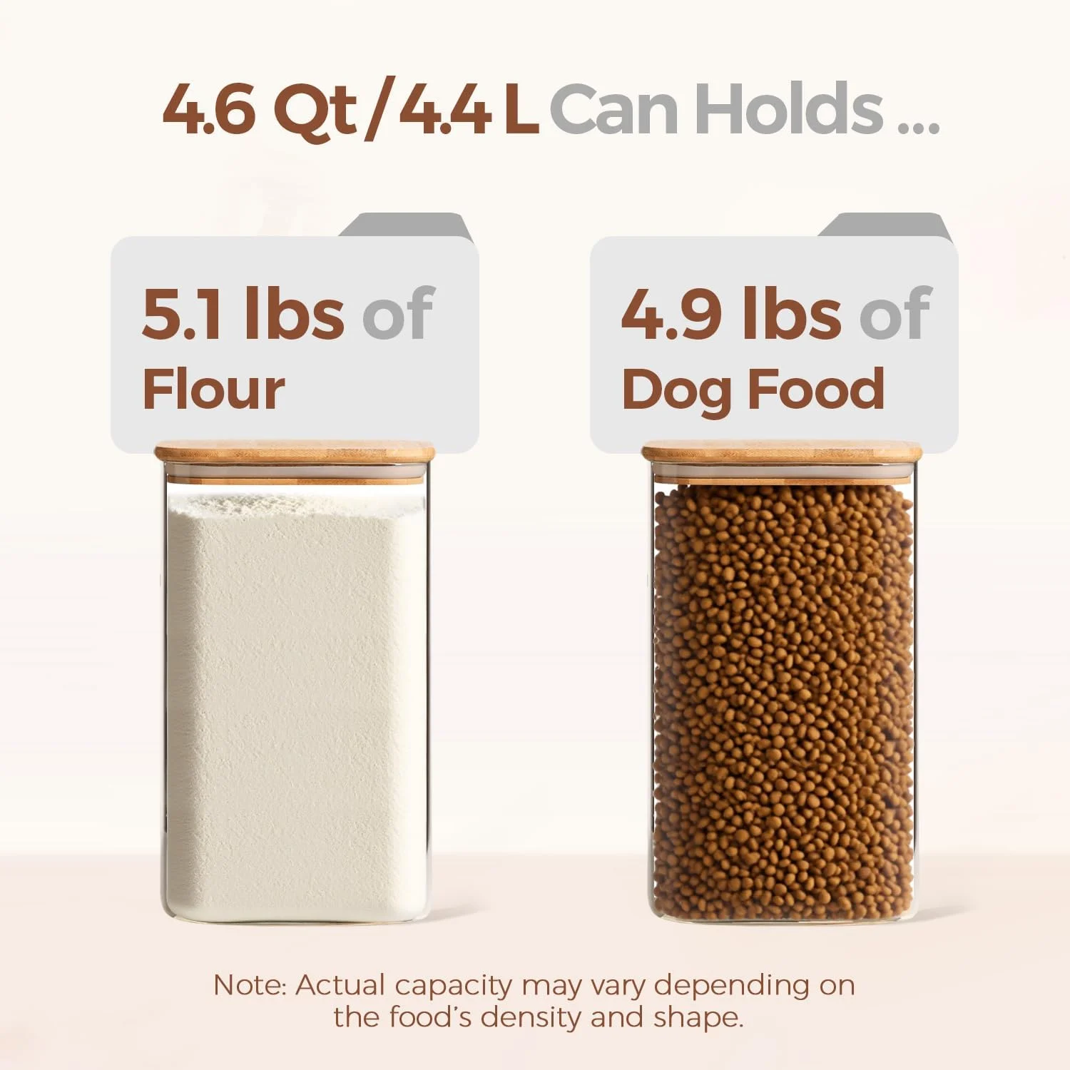 ظروف نگهداری آرد و شکر دهان گشاد ComSaf با حجم 4.5 لیتر، 2 عدد، ظروف شیشه ای نگهداری مواد غذایی با درب، ظرف شیشه ای بزرگ مناسب برای نگهداری برنج، آرد، شکر، غلات، کلوچه و قهوه