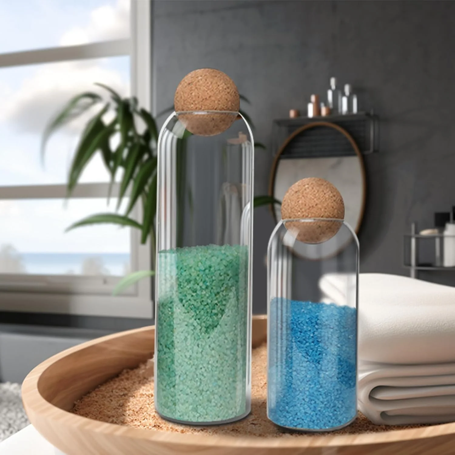 ظرف نگهداری شیشه ای ComSaf با توپ چوب پنبه ای، ظرف بلند شفاف اسپاگتی، نگهداری پاستا، شیشه های درب دار چوب پنبه ای برای نگهداری مواد غذایی در آشپزخانه، جا پنبه و گوش پاک کن داروخانه حمام ظرف نگهداری شیشه ای ComSaf با توپ چوب پنبه ای، ظرف بلند شفاف اسپاگتی، نگهداری پاستا، شیشه های درب دار چوب پنبه ای برای نگهداری مواد غذایی در آشپزخانه، جا پنبه و گوش پاک کن داروخانه حمام