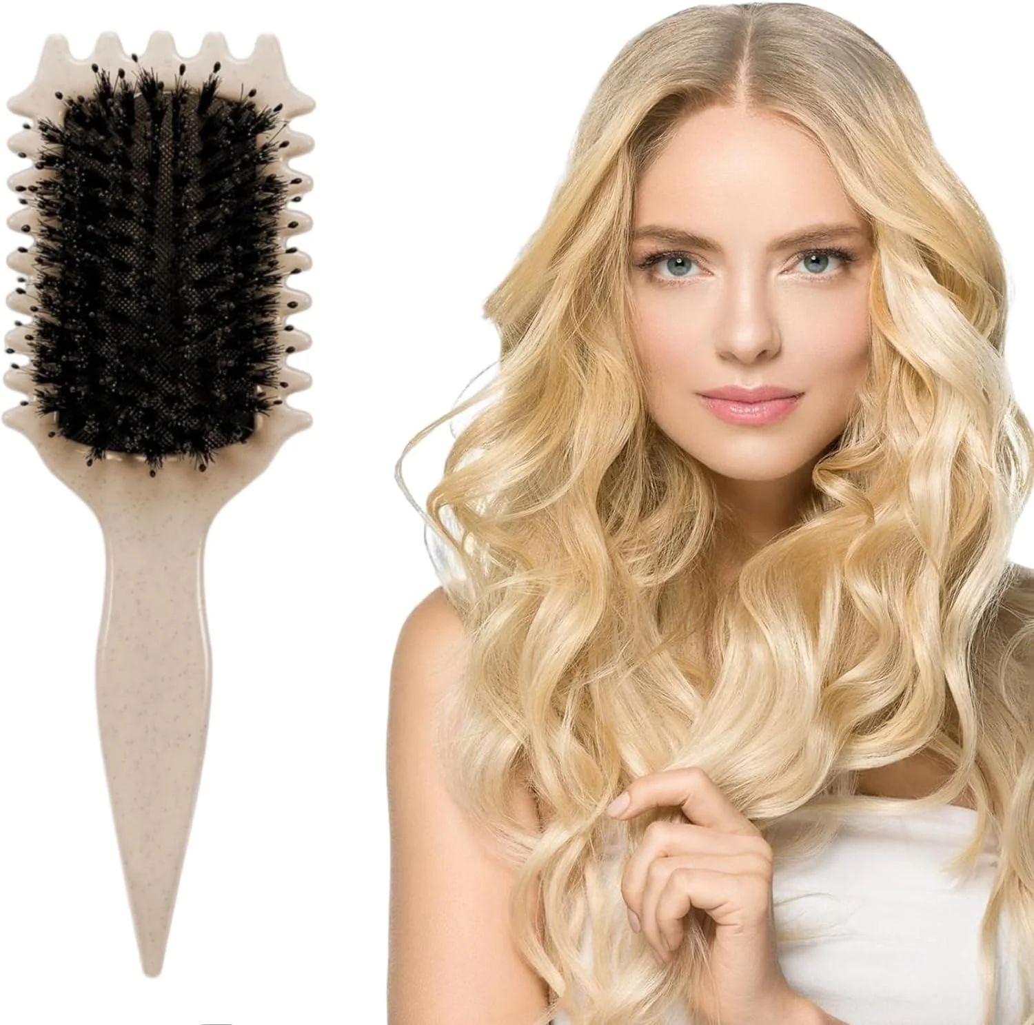 LAXDAMRE Curly Hair Brush, Hairbrush for Women Men, Curl Defining Brush Hair Brush Styling Brush for Detangling and Shaping for All Hair Type (Grey) LAXDAMRE Curly Hair Brush, Hairbrush for Women Men, Curl Defining Brush Hair Brush Styling Brush for Detangling and Shaping for All Hair Type (Grey)
