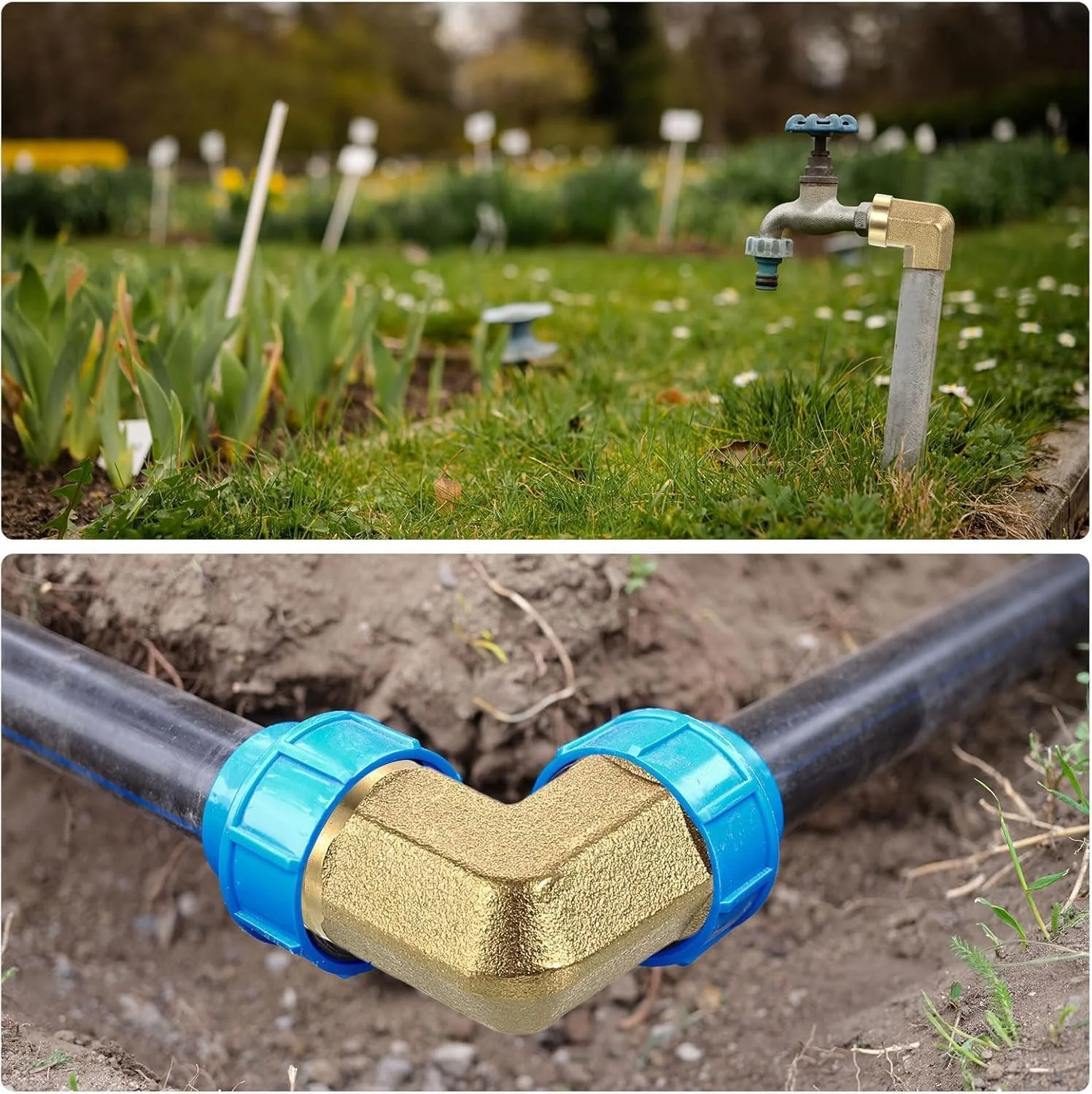 زانویی مادگی برنجی ORACZ | زانویی مادگی دنده ای برنجی | اتصال دهنده لوله سنگین | اتصالات لوله کشی مقاوم در برابر خوردگی | سایزهای موجود: 1/4 اینچ، 1/2 اینچ، 3/8 اینچ، 3/4 اینچ، 1 اینچ، 1-1/4 اینچ، 1-1/2 اینچ (1/2 اینچ، 2 عدد)