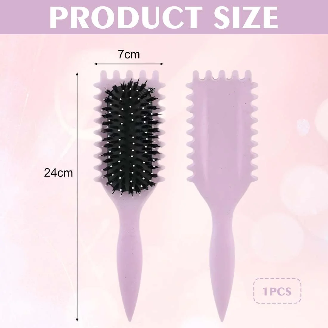 KIRZAX Curling Brush, Curl Brush Curls with Prongs, Define Styling Brush for Combing and Shaping, Curly Hair Brush, Curl Styling Brush, for Defined Trendy Curls, for Women and Men KIRZAX Curling Brush, Curl Brush Curls with Prongs, Define Styling Brush for Combing and Shaping, Curly Hair Brush, Curl Styling Brush, for Defined Trendy Curls, for Women and Men