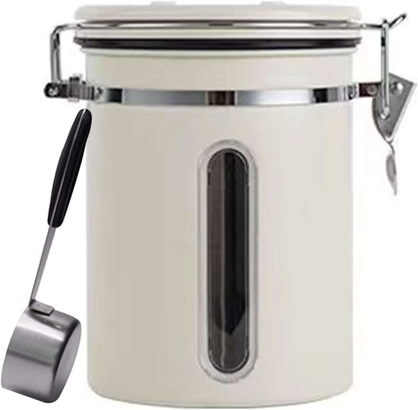 ظرف نگهداری قهوه درب دار - ظرف نگهداری دانه قهوه، ظرف نگهدارنده خلاء دار 1800 میلی لیتری برای آرد برنج، چای، پیشخوان، انبار، غلات و شکر