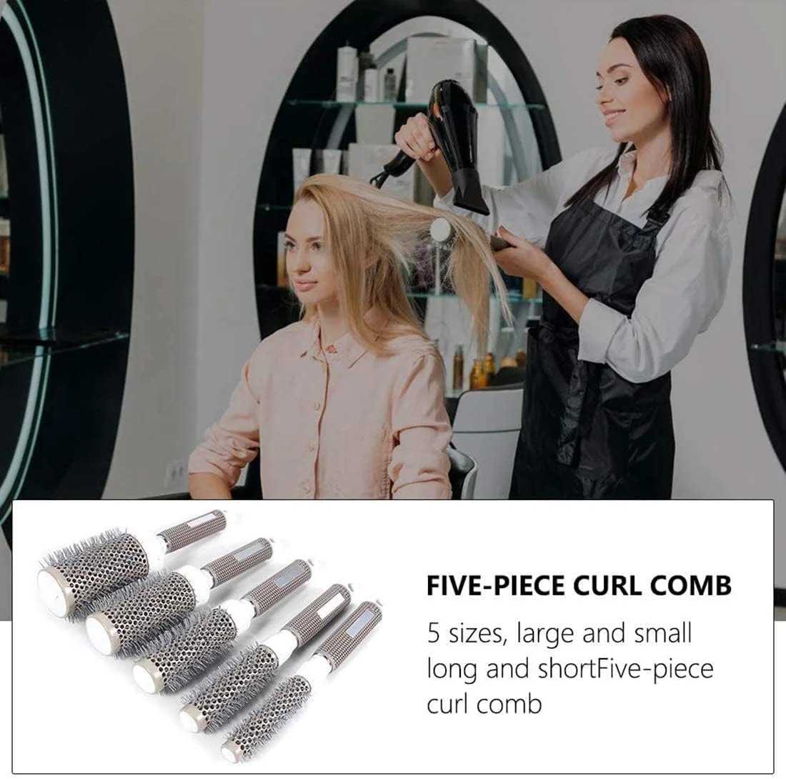 برس گرد مو خزنه، برس حالت دهنده مو سرامیکی فر کننده، برس گرد سرامیکی آرایشگری، برس فر کننده ابزار حالت دهی مو (45 میلی متر، 53 میلی متر) مجموعه 2 عددی برس گرد مو خزنه، برس حالت دهنده مو سرامیکی فر کننده، برس گرد سرامیکی آرایشگری، برس فر کننده ابزار حالت دهی مو (45 میلی متر، 53 میلی متر) مجموعه 2 عددی