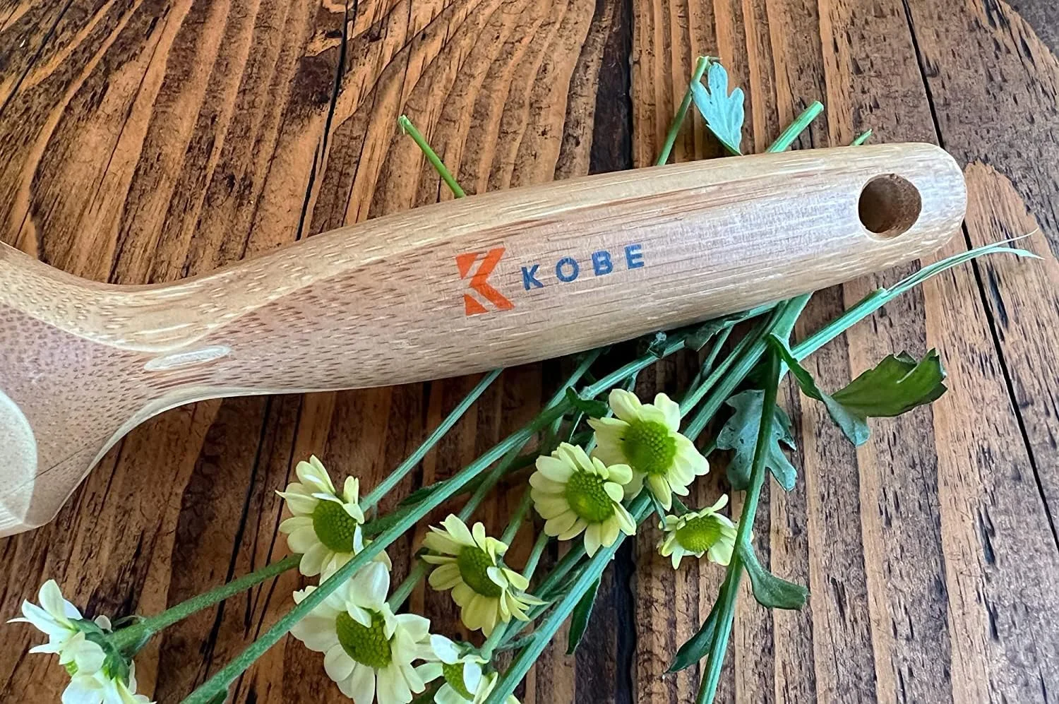 برس حرارتی گرد بامبو حرفه ای کوبه پینتو - برس حالت دهنده برای خشک کردن و فر کردن مو - دسته بامبو سازگار با محیط زیست - بدنه سرامیکی نگهدارنده حرارت (42 میلی متر)