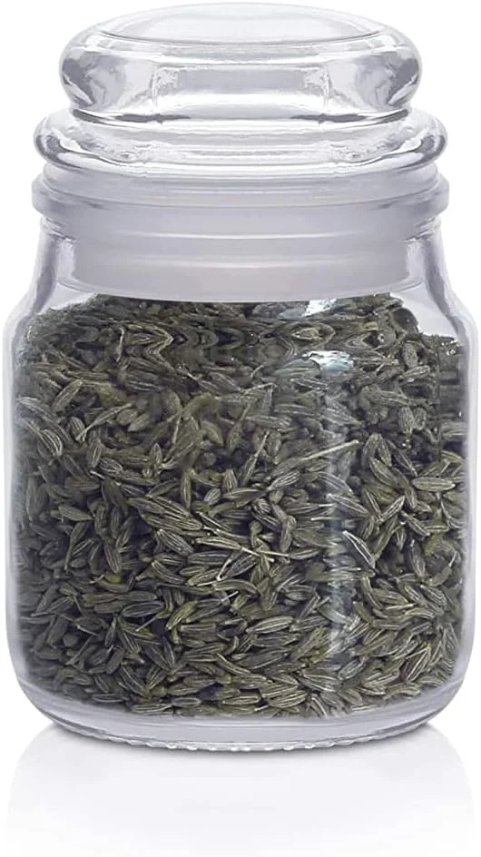 ظروف شیشه ای نگهداری ادویه کلودمارت 100 میلی لیتر، ست 12 عددی با درب محکم و درپوش سیلیکونی لاستیکی