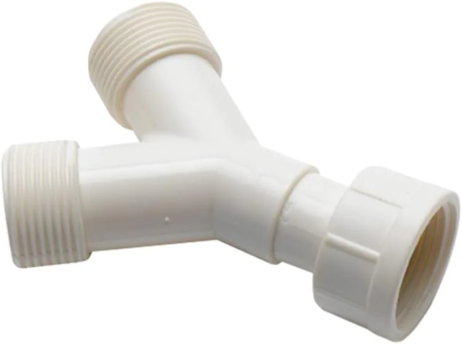 اتصال دهنده Y شکل پلاستیکی ماشین لباسشویی و ظرفشویی مری وی BH04064، 3/4 اینچ BSP - سفید