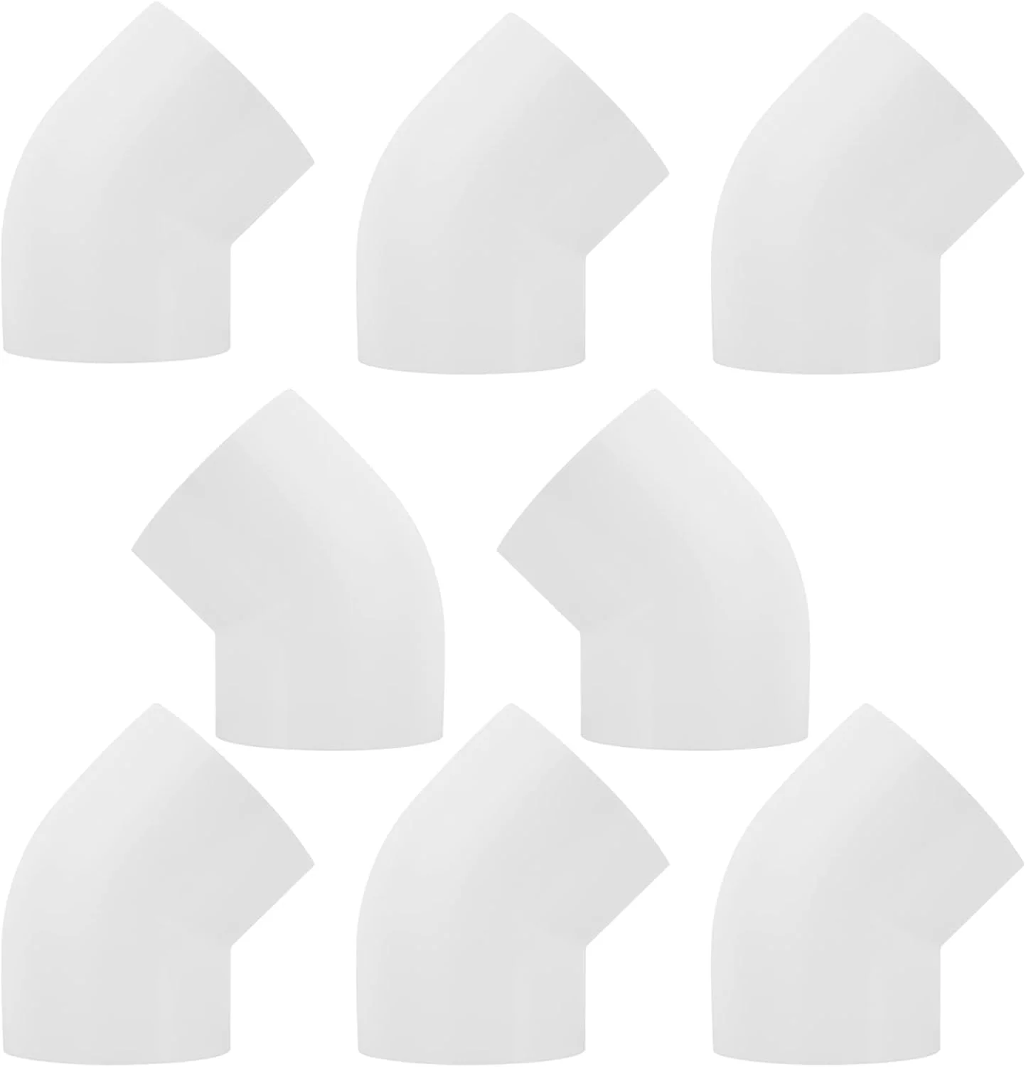 اتصالات زانویی PVC با زاویه 45 درجه Lswteiz، بسته 8 عددی، سایز 1-1/4 اینچ (اتصال مادگی)، مناسب برای ساخت مبلمان، گرید SCH40، آداپتور گوشه ای زانویی PVC با زاویه 45 درجه 1.25 اینچی برای لوله کشی فاضلاب خانگی و خطوط انتقال آب