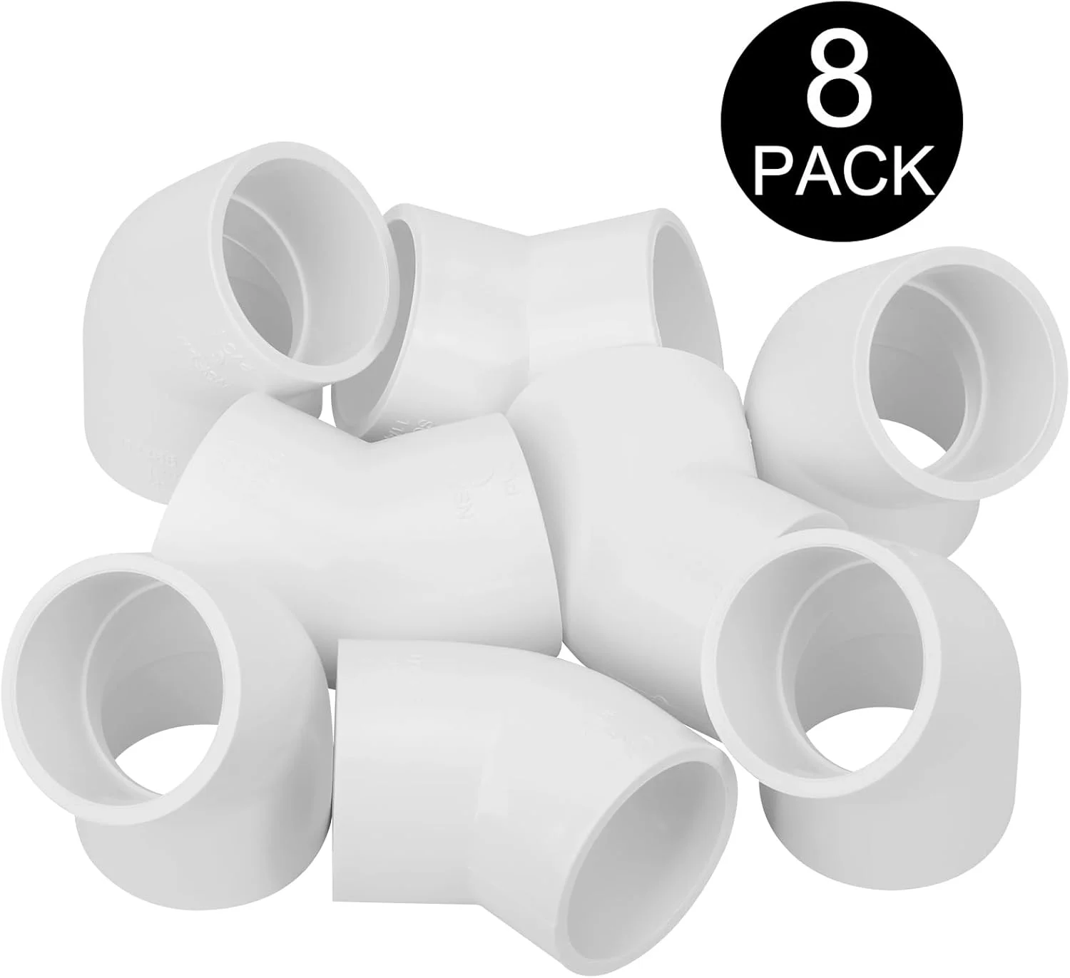 اتصالات زانویی PVC با زاویه 45 درجه Lswteiz، بسته 8 عددی، سایز 1-1/4 اینچ (اتصال مادگی)، مناسب برای ساخت مبلمان، گرید SCH40، آداپتور گوشه ای زانویی PVC با زاویه 45 درجه 1.25 اینچی برای لوله کشی فاضلاب خانگی و خطوط انتقال آب