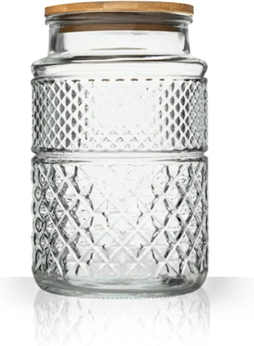 ظروف شیشه ای نگهداری BIGTHREE، شیشه های درب دار بامبو با طراحی قدیمی، مناسب برای ظروف آشپزخانه، ظروف حبوبات، شیشه های تزئینی، شیشه های درب دار برای نگهداری شیرینی، اسنک، کلوچه، قهوه، چای و آجیل.