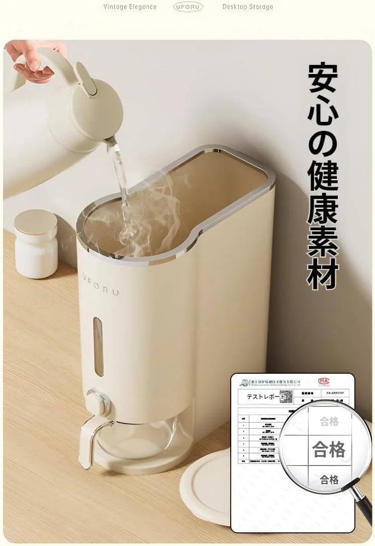 ظرف برنج BROJAQ، پخش کننده برنج، ظرف نگهداری برنج، سطل برنج ضد رطوبت و هوا، آرد غلات غذای خشک سویا برای پیشخوان آشپزخانه، بدون BPA (کوچک - 5 کیلوگرم) ظرف برنج BROJAQ، پخش کننده برنج، ظرف نگهداری برنج، سطل برنج ضد رطوبت و هوا، آرد غلات غذای خشک سویا برای پیشخوان آشپزخانه، بدون BPA (کوچک - 5 کیلوگرم)