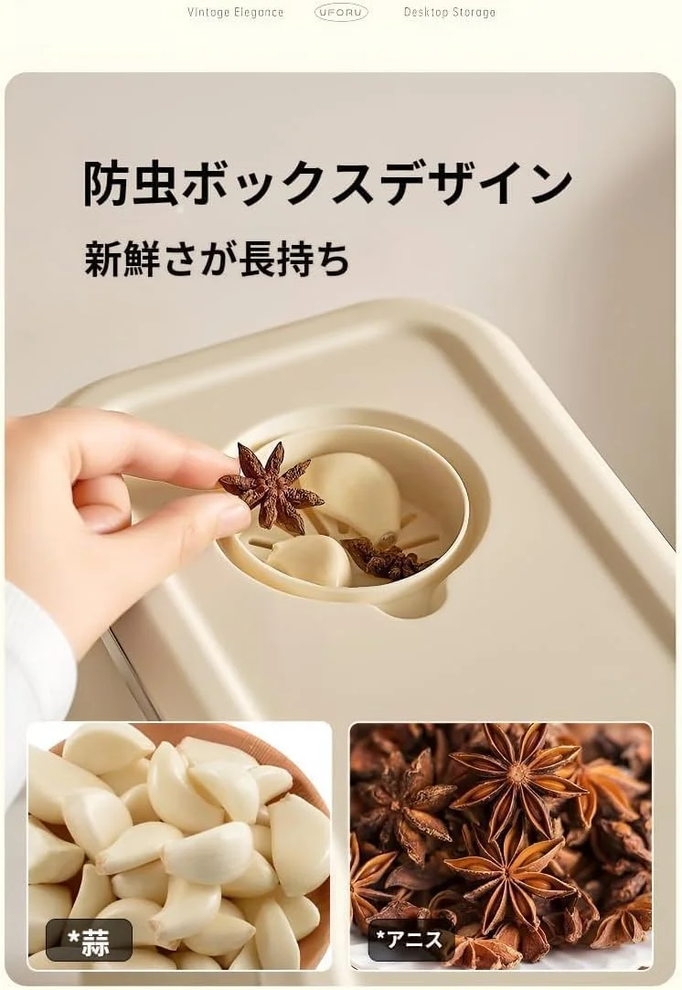 ظرف برنج BROJAQ، پخش کننده برنج، ظرف نگهداری برنج، سطل برنج ضد رطوبت و هوا، آرد غلات غذای خشک سویا برای پیشخوان آشپزخانه، بدون BPA (کوچک - 5 کیلوگرم) ظرف برنج BROJAQ، پخش کننده برنج، ظرف نگهداری برنج، سطل برنج ضد رطوبت و هوا، آرد غلات غذای خشک سویا برای پیشخوان آشپزخانه، بدون BPA (کوچک - 5 کیلوگرم)