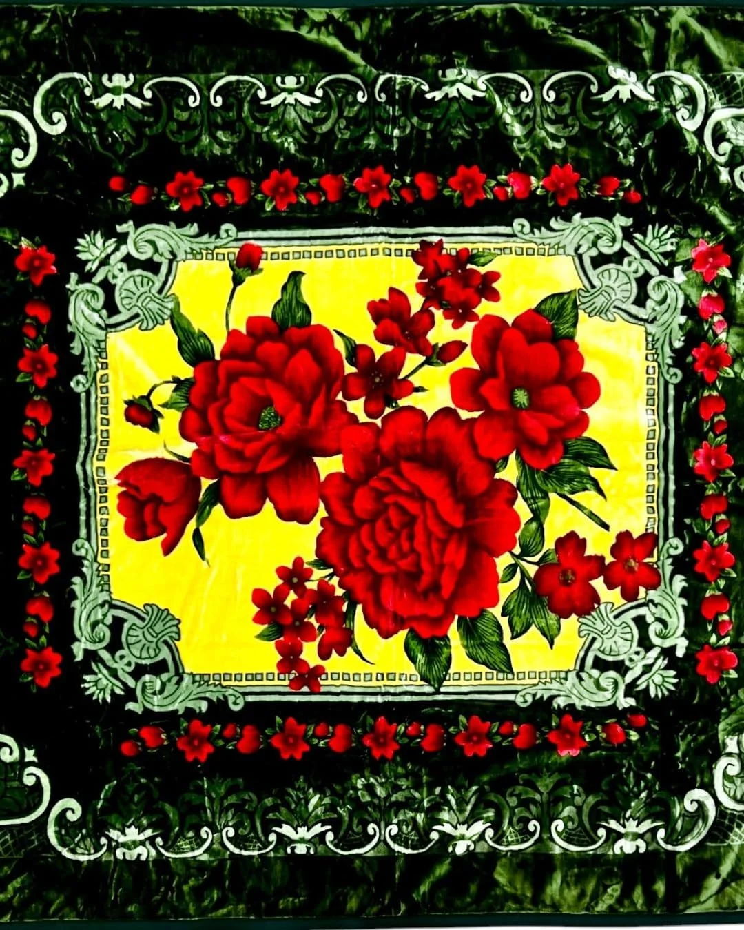 پتوی ممتاز طرح گلدار لوکس | طرح گل | دو لایه | 220 در 240 سانتی متر | پتوی دنج چهار فصل برای مبل و تخت | پتوی تزئینی (سبز) پتوی ممتاز طرح گلدار لوکس | طرح گل | دو لایه | 220 در 240 سانتی متر | پتوی دنج چهار فصل برای مبل و تخت | پتوی تزئینی (سبز)