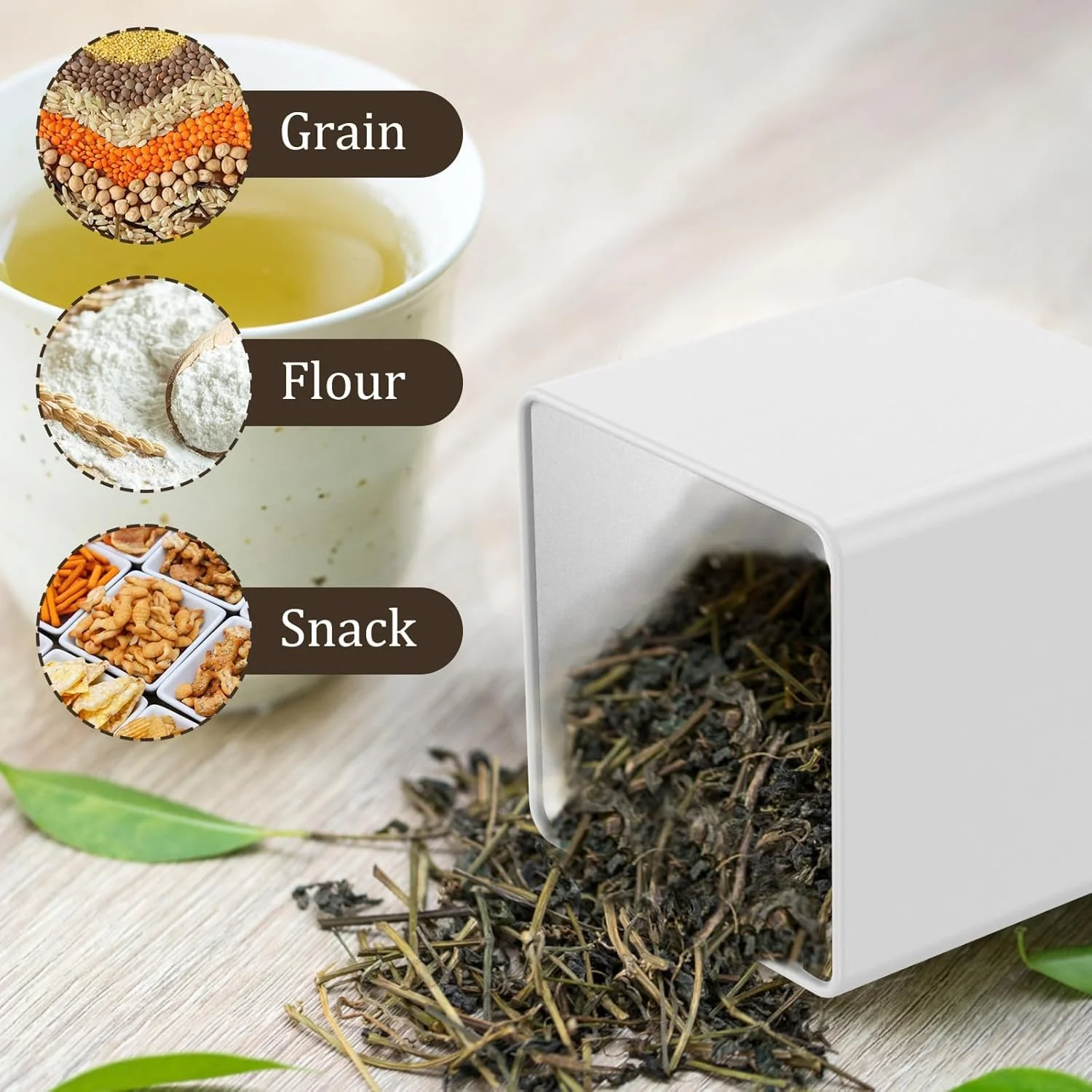 ست 3 تکه ظروف قهوه، چای و شکر BIGTHREE، ظروف نگهداری قهوه، چای و شکر 500 میلی لیتری درب بامبو، ظروف نگهداری مواد غذایی با ظرفیت بالا، برای دکوراسیون آشپزخانه روستایی (سفید) ست 3 تکه ظروف قهوه، چای و شکر BIGTHREE، ظروف نگهداری قهوه، چای و شکر 500 میلی لیتری درب بامبو، ظروف نگهداری مواد غذایی با ظرفیت بالا، برای دکوراسیون آشپزخانه روستایی (سفید)