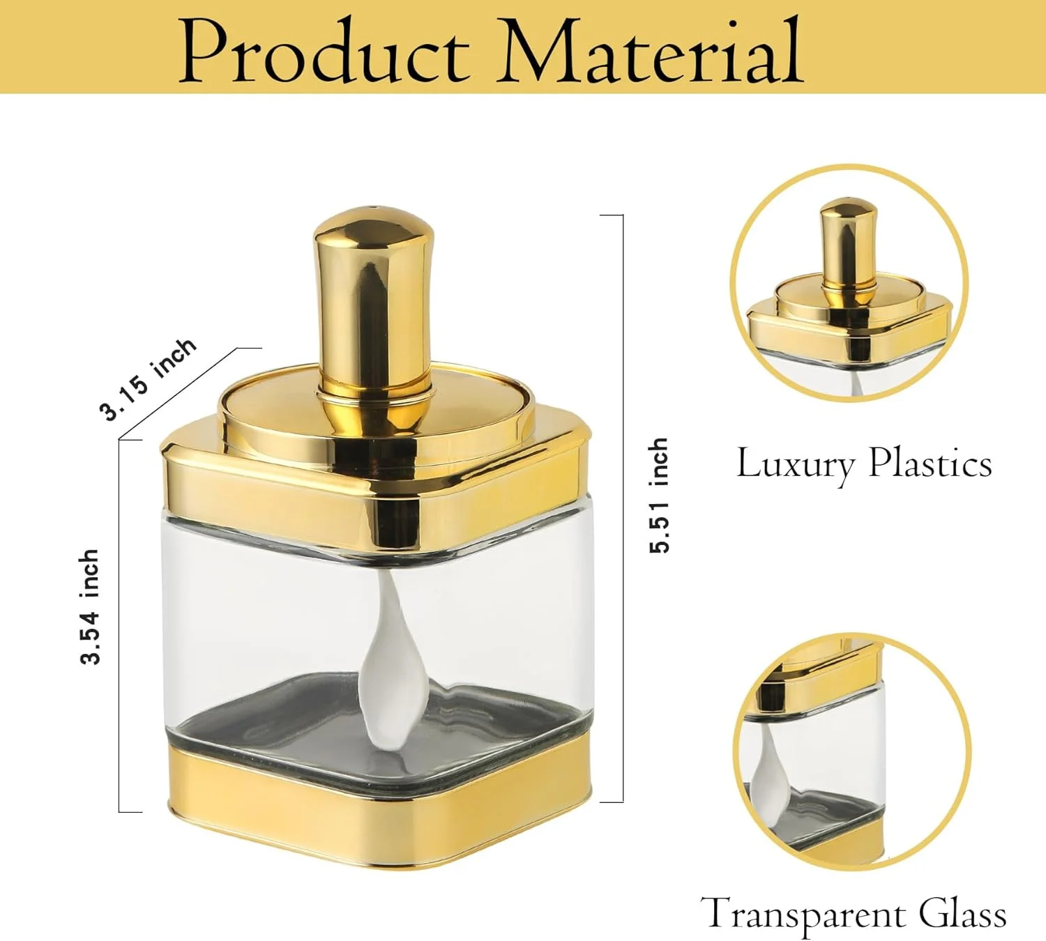 ظروف ادویه شیشه ای BETTWILL، ظروف درب دار و قاشق دار (320 میلی لیتر)، ظرف نمک طلایی، ست 2 عددی جعبه چاشنی برای شکر، فلفل، مناسب برای پیشخوان آشپزخانه، ظرف شکر قهوه ای. ظروف ادویه شیشه ای BETTWILL، ظروف درب دار و قاشق دار (320 میلی لیتر)، ظرف نمک طلایی، ست 2 عددی جعبه چاشنی برای شکر، فلفل، مناسب برای پیشخوان آشپزخانه، ظرف شکر قهوه ای.