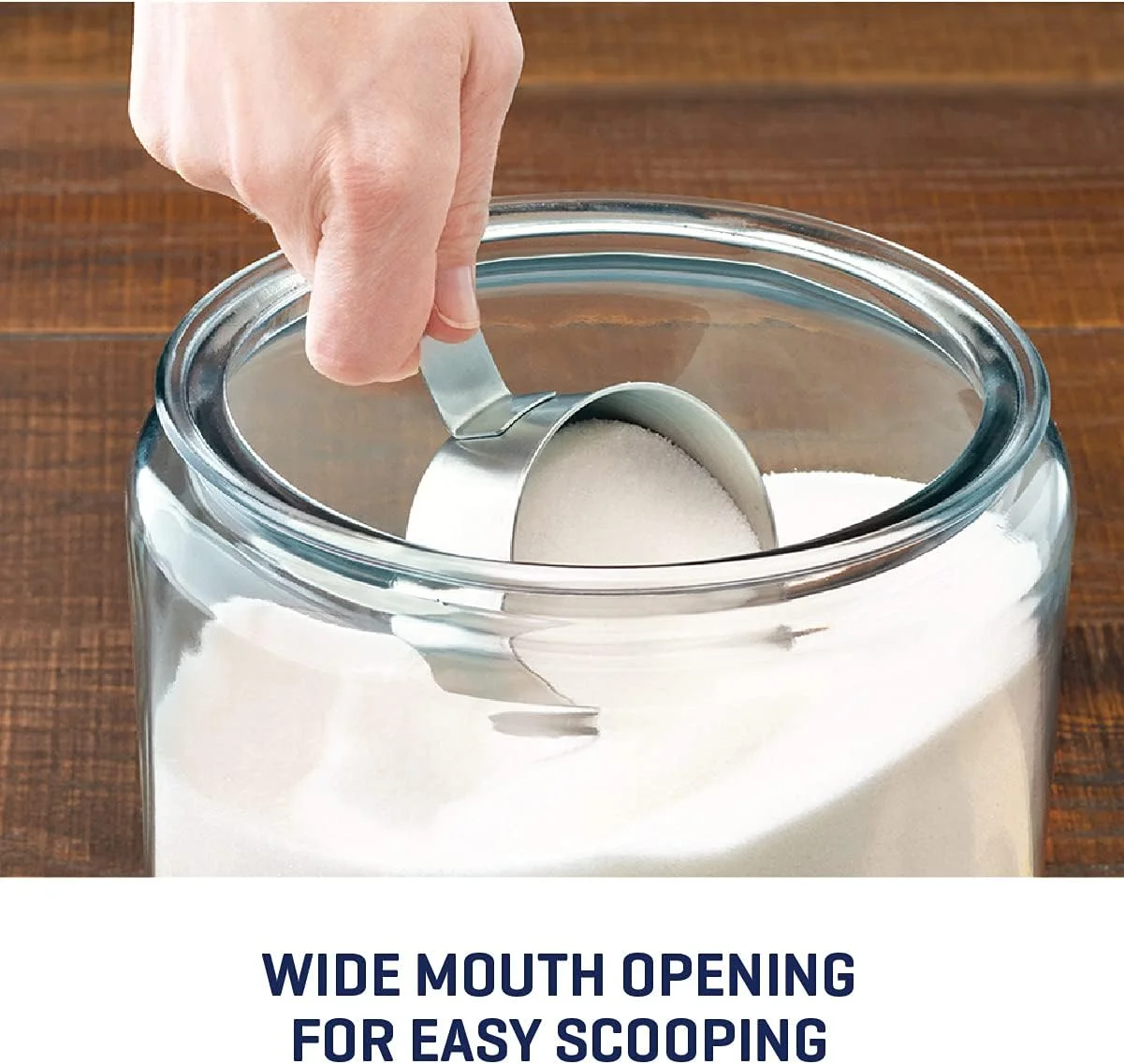 ظرف شیشه ای 3 کوارتی Anchor Hocking Heritage Hill با درب شیشه ای