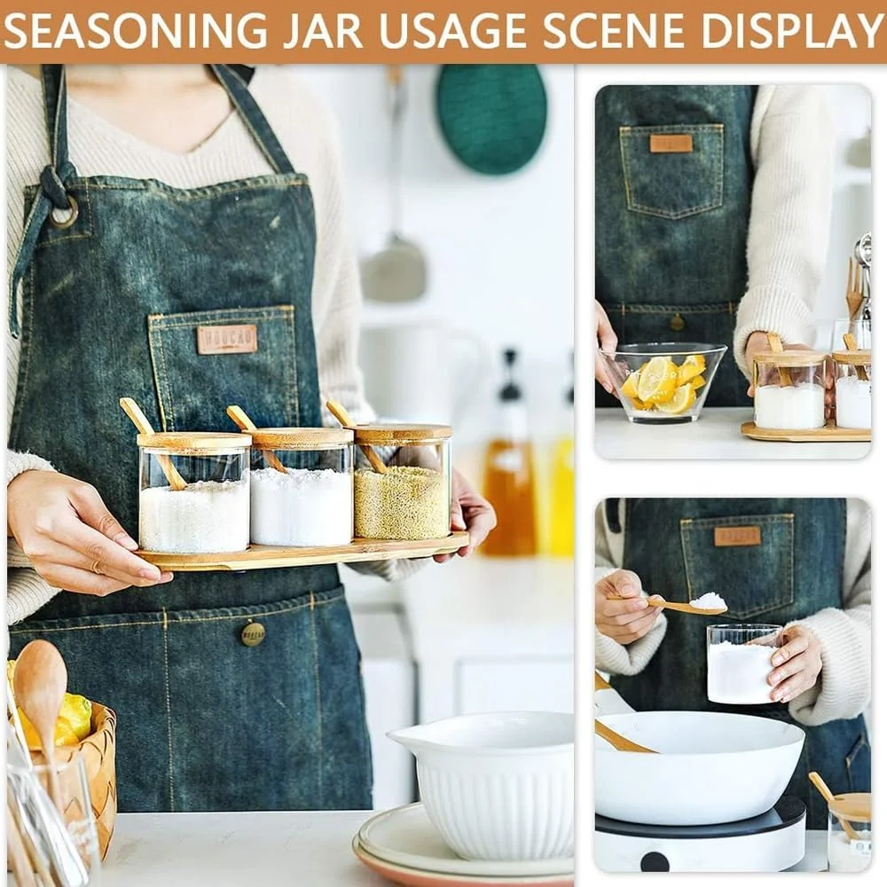 ست ظروف ذخیره سازی بامبو AMERTEER | بسته 3 عددی ظروف شیشه ای با درب بامبو برای سازماندهی آشپزخانه | ذخیره سازی ادویه جات، گیاهان و مواد غذایی | مهر و موم هوا، شیک، پایدار و لوازم جانبی آشپزخانه ست ظروف ذخیره سازی بامبو AMERTEER | بسته 3 عددی ظروف شیشه ای با درب بامبو برای سازماندهی آشپزخانه | ذخیره سازی ادویه جات، گیاهان و مواد غذایی | مهر و موم هوا، شیک، پایدار و لوازم جانبی آشپزخانه