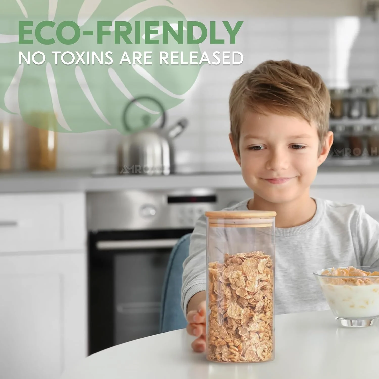 ست 5 عددی ظروف شیشه ای گرد آمراه با درب بامبو، 600، 900، 1200 میلی لیتر، ظروف شیشه ای شفاف قابل چیدن، ظروف آشپزخانه با درب های محکم برای نگهداری مواد غذایی، چای، قهوه، شکر، نمک، ادویه جات، پاستا و حبوبات ست 5 عددی ظروف شیشه ای گرد آمراه با درب بامبو، 600، 900، 1200 میلی لیتر، ظروف شیشه ای شفاف قابل چیدن، ظروف آشپزخانه با درب های محکم برای نگهداری مواد غذایی، چای، قهوه، شکر، نمک، ادویه جات، پاستا و حبوبات