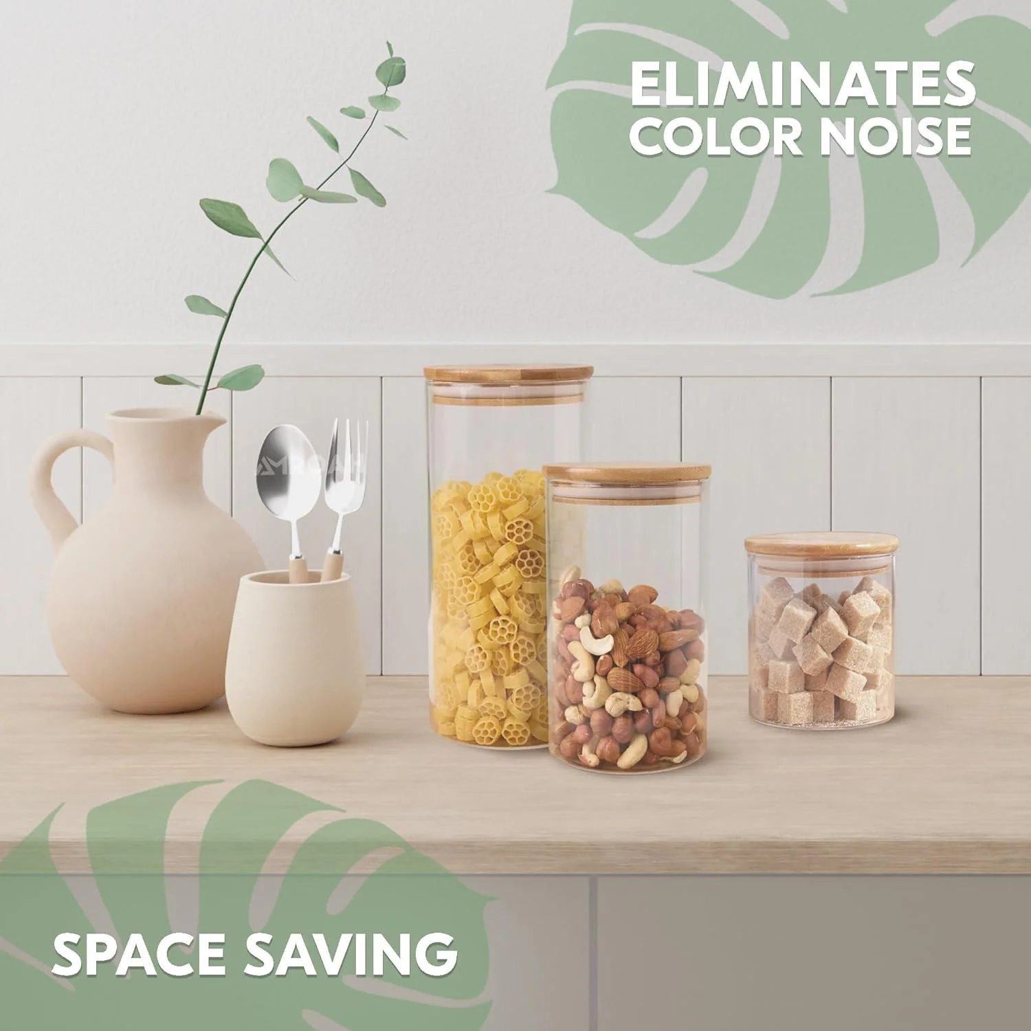 ست 5 عددی ظروف شیشه ای گرد آمراه با درب بامبو، 600، 900، 1200 میلی لیتر، ظروف شیشه ای شفاف قابل چیدن، ظروف آشپزخانه با درب های محکم برای نگهداری مواد غذایی، چای، قهوه، شکر، نمک، ادویه جات، پاستا و حبوبات ست 5 عددی ظروف شیشه ای گرد آمراه با درب بامبو، 600، 900، 1200 میلی لیتر، ظروف شیشه ای شفاف قابل چیدن، ظروف آشپزخانه با درب های محکم برای نگهداری مواد غذایی، چای، قهوه، شکر، نمک، ادویه جات، پاستا و حبوبات