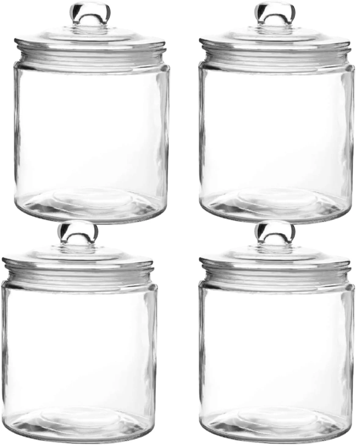 ست 4 تایی شیشه ای درب دار (1.5 لیتری) | شیشه کوکی درب دار برای نگهداری آرد، پاستا، آبنبات، تشویقی سگ، تنقلات و موارد دیگر | ظروف شیشه ای برای سازماندهی آشپزخانه و انبار | 1500 میلی لیتر… ست 4 تایی شیشه ای درب دار (1.5 لیتری) | شیشه کوکی درب دار برای نگهداری آرد، پاستا، آبنبات، تشویقی سگ، تنقلات و موارد دیگر | ظروف شیشه ای برای سازماندهی آشپزخانه و انبار | 1500 میلی لیتر…