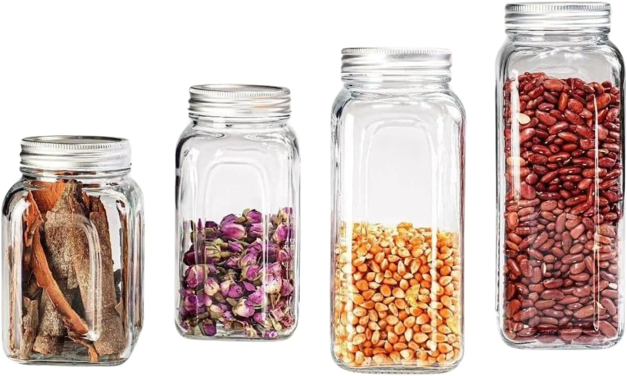 ظروف شیشه ای درب دار - 450 میلی لیتر، 660 میلی لیتر، 820 میلی لیتر، 1140 میلی لیتر - ظروف آشپزخانه شفاف برای قهوه، ادویه جات، میوه های خشک، تنقلات، سازماندهی انبار - ظروف غذای قابل شستشو در ماشین ظرفشویی (ست 4 عددی) ظروف شیشه ای درب دار - 450 میلی لیتر، 660 میلی لیتر، 820 میلی لیتر، 1140 میلی لیتر - ظروف آشپزخانه شفاف برای قهوه، ادویه جات، میوه های خشک، تنقلات، سازماندهی انبار - ظروف غذای قابل شستشو در ماشین ظرفشویی (ست 4 عددی)