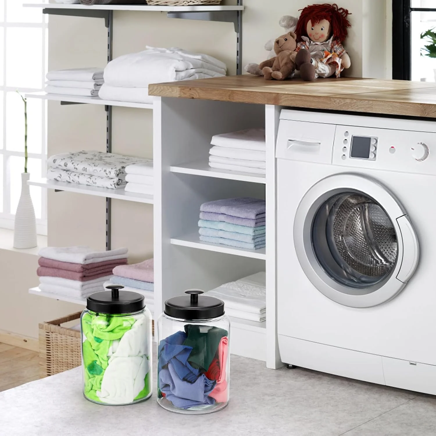 شیشه های بزرگ با درب فلزی، ظرف نگهداری مواد غذایی 3.7 لیتری، ظروف شیشه ای نگهداری مواد غذایی، شیشه کوکی، ظرف نگهداری مواد غذایی برای روی میز آشپزخانه