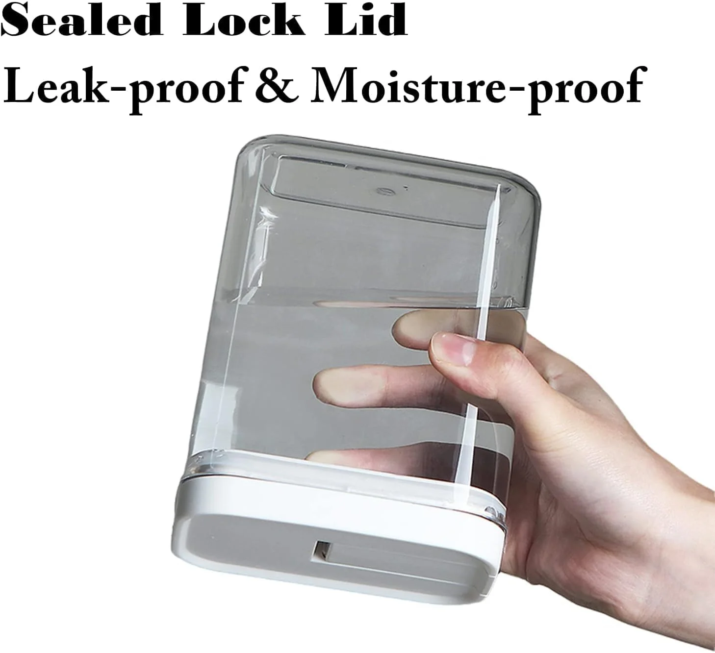 ست 6 تایی ظروف نگهداری مواد غذایی درب دار MK Donsons | ظروف پلاستیکی بدون BPA برای سازماندهی مواد غذایی در آشپزخانه، مناسب برای نگهداری غلات، قهوه، شکر و غیره | ضد رطوبت و قابل چیدن