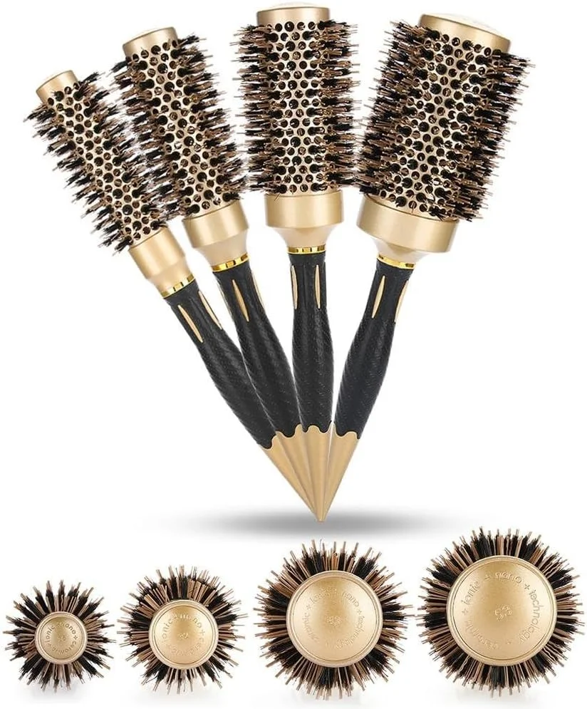 ست برس حرارتی گرد KASTWAVE، برس حالت دهنده حرارتی فوری 4 در 1، برس موی بزرگ آنیونی ضد الکتریسیته ساکن برای خشک کردن، فر کردن و صاف کردن مو، حجم دهی و درخشندگی، بسیار مناسب با سشوار ست برس حرارتی گرد KASTWAVE، برس حالت دهنده حرارتی فوری 4 در 1، برس موی بزرگ آنیونی ضد الکتریسیته ساکن برای خشک کردن، فر کردن و صاف کردن مو، حجم دهی و درخشندگی، بسیار مناسب با سشوار