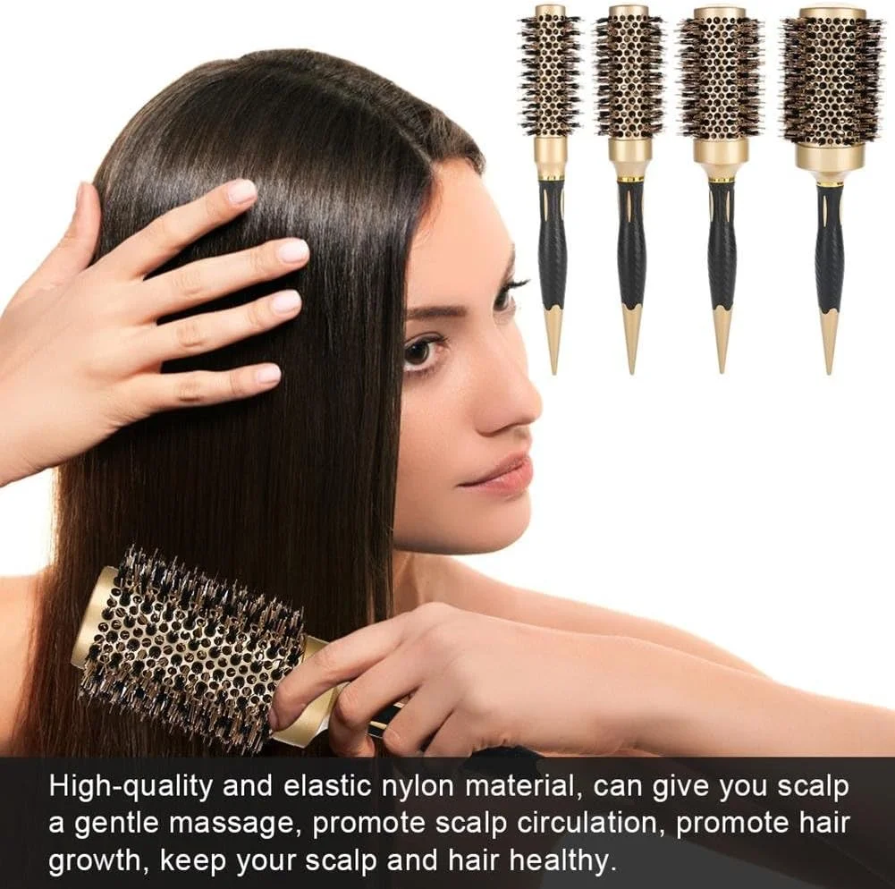 ست برس حرارتی گرد KASTWAVE، برس حالت دهنده حرارتی فوری 4 در 1، برس موی بزرگ آنیونی ضد الکتریسیته ساکن برای خشک کردن، فر کردن و صاف کردن مو، حجم دهی و درخشندگی، بسیار مناسب با سشوار ست برس حرارتی گرد KASTWAVE، برس حالت دهنده حرارتی فوری 4 در 1، برس موی بزرگ آنیونی ضد الکتریسیته ساکن برای خشک کردن، فر کردن و صاف کردن مو، حجم دهی و درخشندگی، بسیار مناسب با سشوار