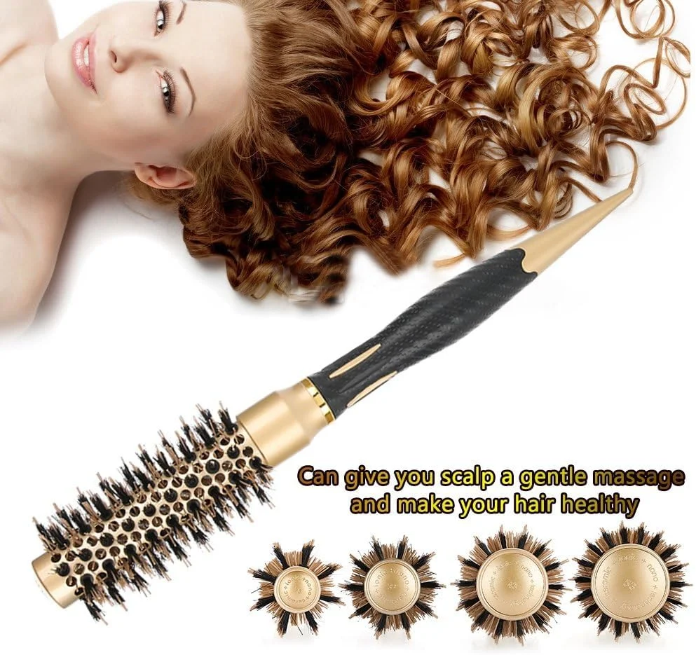 ست برس حرارتی گرد KASTWAVE، برس حالت دهنده حرارتی فوری 4 در 1، برس موی بزرگ آنیونی ضد الکتریسیته ساکن برای خشک کردن، فر کردن و صاف کردن مو، حجم دهی و درخشندگی، بسیار مناسب با سشوار ست برس حرارتی گرد KASTWAVE، برس حالت دهنده حرارتی فوری 4 در 1، برس موی بزرگ آنیونی ضد الکتریسیته ساکن برای خشک کردن، فر کردن و صاف کردن مو، حجم دهی و درخشندگی، بسیار مناسب با سشوار