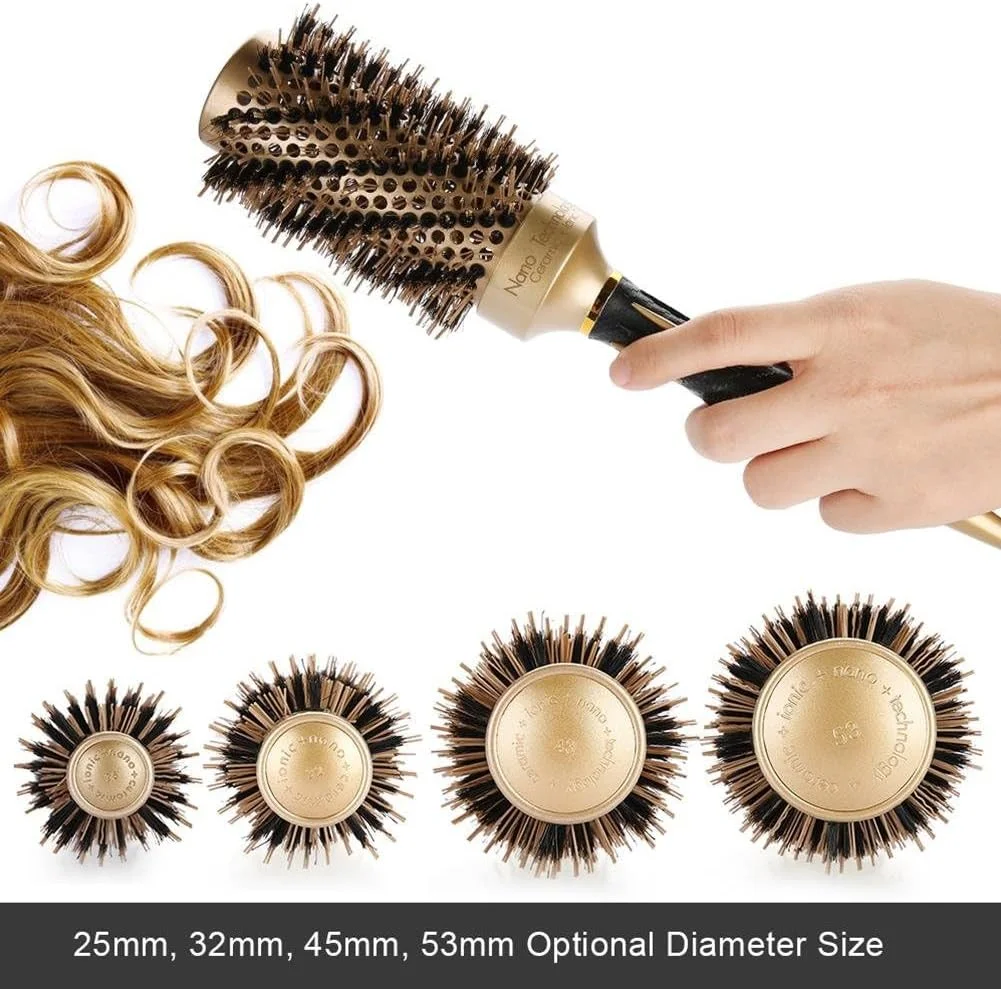 ست برس حرارتی گرد KASTWAVE، برس حالت دهنده حرارتی فوری 4 در 1، برس موی بزرگ آنیونی ضد الکتریسیته ساکن برای خشک کردن، فر کردن و صاف کردن مو، حجم دهی و درخشندگی، بسیار مناسب با سشوار ست برس حرارتی گرد KASTWAVE، برس حالت دهنده حرارتی فوری 4 در 1، برس موی بزرگ آنیونی ضد الکتریسیته ساکن برای خشک کردن، فر کردن و صاف کردن مو، حجم دهی و درخشندگی، بسیار مناسب با سشوار