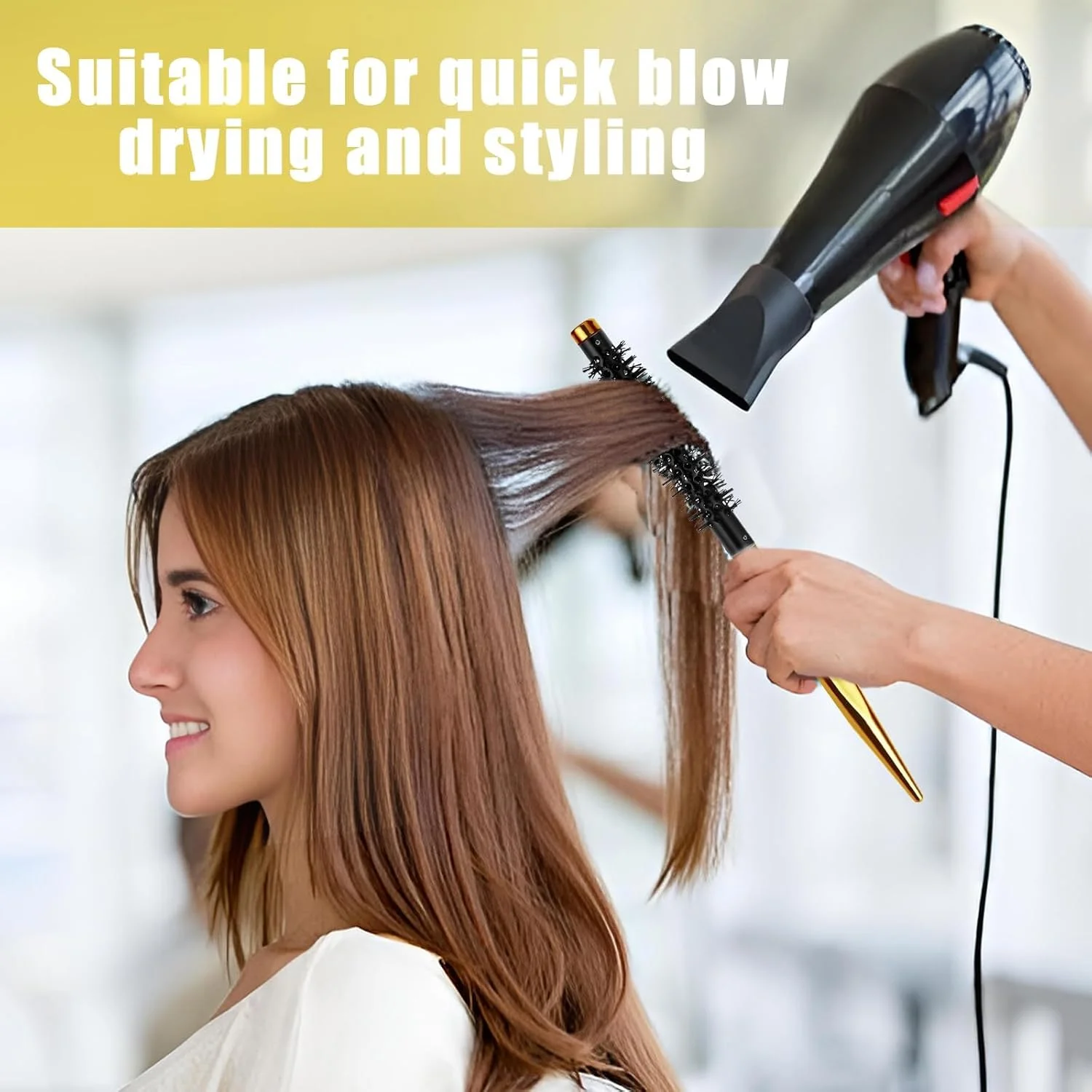 KASTWAVE برس فر کننده کوچک 2 عددی، برس فر کننده قابل حمل مینی Quiff با دسته صاف و موهای نایلونی برای موهای کوتاه، موهای مجعد، حالت دادن به چتری و مراقبت از ریش KASTWAVE برس فر کننده کوچک 2 عددی، برس فر کننده قابل حمل مینی Quiff با دسته صاف و موهای نایلونی برای موهای کوتاه، موهای مجعد، حالت دادن به چتری و مراقبت از ریش