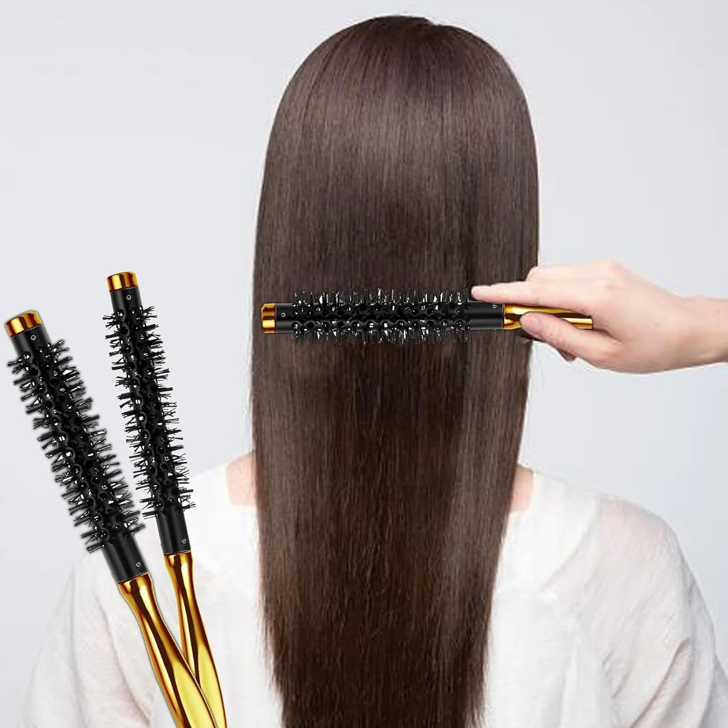 KASTWAVE برس فر کننده کوچک 2 عددی، برس فر کننده قابل حمل مینی Quiff با دسته صاف و موهای نایلونی برای موهای کوتاه، موهای مجعد، حالت دادن به چتری و مراقبت از ریش KASTWAVE برس فر کننده کوچک 2 عددی، برس فر کننده قابل حمل مینی Quiff با دسته صاف و موهای نایلونی برای موهای کوتاه، موهای مجعد، حالت دادن به چتری و مراقبت از ریش