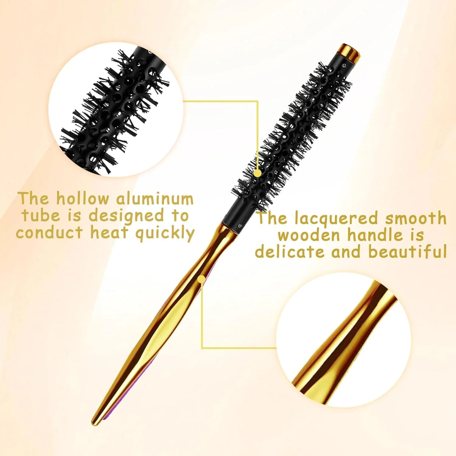 KASTWAVE برس فر کننده کوچک 2 عددی، برس فر کننده قابل حمل مینی Quiff با دسته صاف و موهای نایلونی برای موهای کوتاه، موهای مجعد، حالت دادن به چتری و مراقبت از ریش KASTWAVE برس فر کننده کوچک 2 عددی، برس فر کننده قابل حمل مینی Quiff با دسته صاف و موهای نایلونی برای موهای کوتاه، موهای مجعد، حالت دادن به چتری و مراقبت از ریش