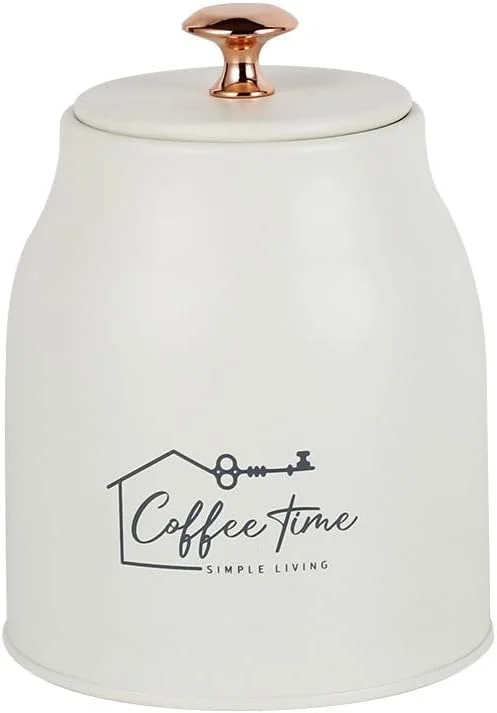 ست 3 تکه ظروف فلزی ذخیره سازی آدرین بژ 1000 میلی لیتری، بادوام، ضد هوا و شیک، مناسب برای سازماندهی آشپزخانه، انبار و نگهداری خانگی