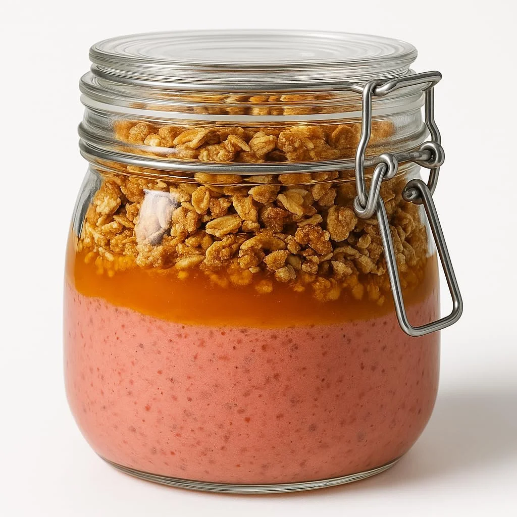 ست ظروف شیشه ای درب دار، ظروف شیشه ای گیره دار با درب، ظروف درب دار گرد برای نگهداری مواد غذایی در آشپزخانه، مناسب کنسرو کردن غلات، حبوبات، ترشی، ادویه جات، میوه خشک، میوه های نگهداری شده (300 میلی لیتر، 3 عدد)