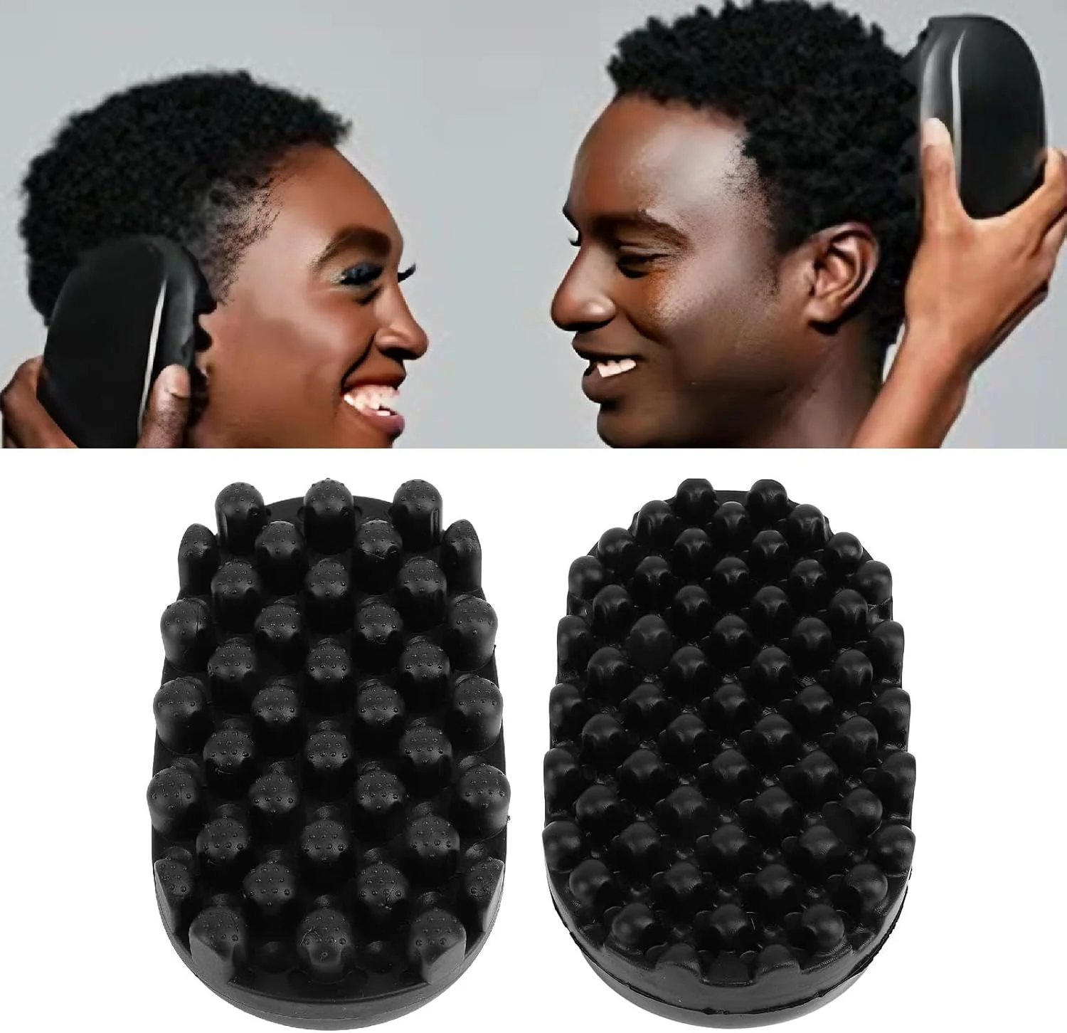 برس اسفنجی پیچ مو، 2 عدد، لاستیکی، برس فر کننده حرفه ای برای درید، ابزار مراقبت از مو برای حالت دادن به موهای فر آفریقایی برای مردان سیاه پوست برس اسفنجی پیچ مو، 2 عدد، لاستیکی، برس فر کننده حرفه ای برای درید، ابزار مراقبت از مو برای حالت دادن به موهای فر آفریقایی برای مردان سیاه پوست