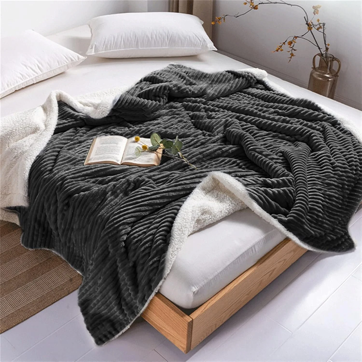 پتوهای زمستانی ضخیم WMGSDWB، پتوهای پشمی گرم، پتوی نرم و لطیف دو نفره پتوهای زمستانی ضخیم WMGSDWB، پتوهای پشمی گرم، پتوی نرم و لطیف دو نفره