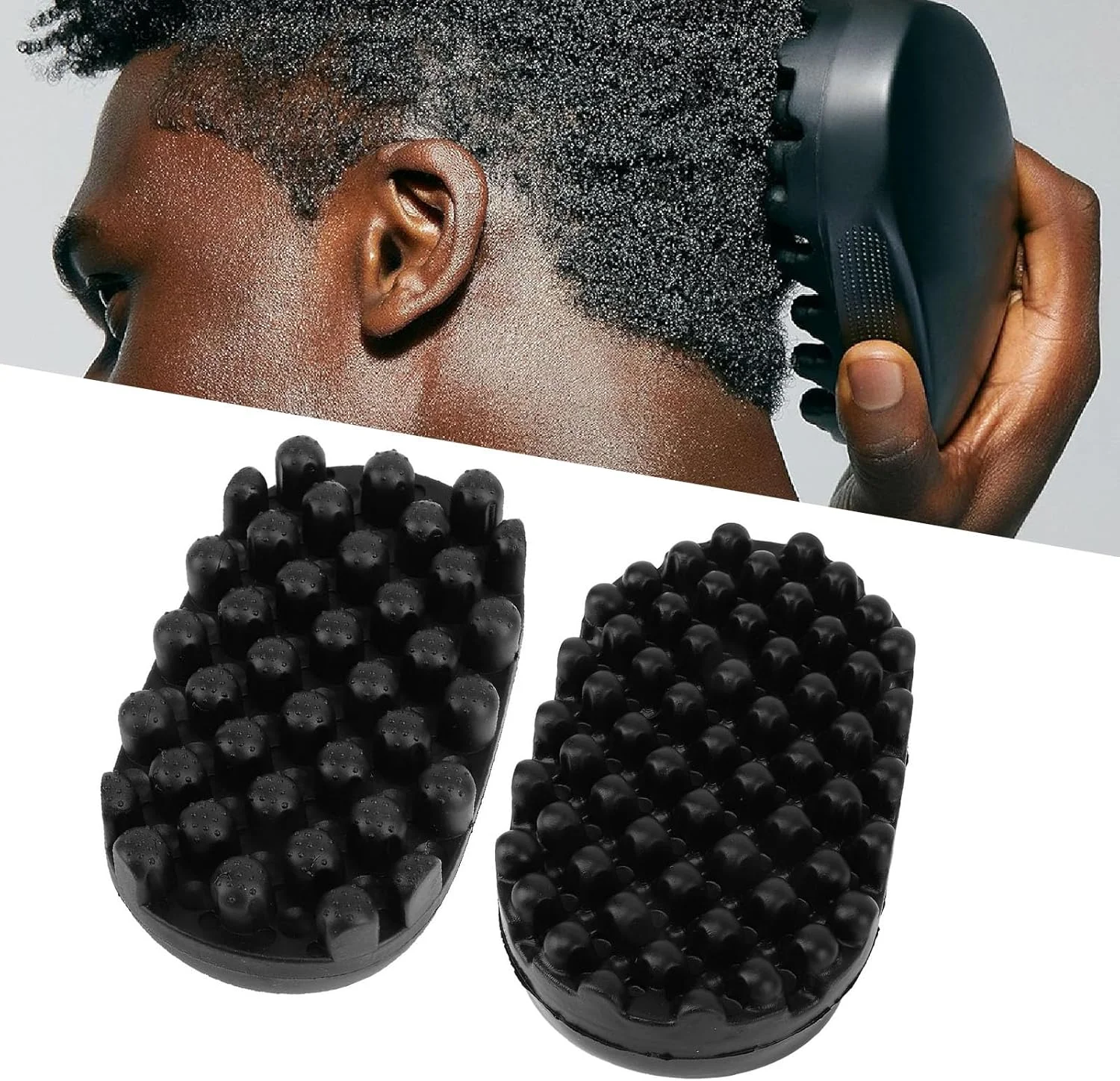 برس اسفنجی پیچ مو، 2 عدد، لاستیکی، برس فر کننده حرفه ای برای درید، ابزار مراقبت از مو برای حالت دادن به موهای فر آفریقایی برای مردان سیاه پوست برس اسفنجی پیچ مو، 2 عدد، لاستیکی، برس فر کننده حرفه ای برای درید، ابزار مراقبت از مو برای حالت دادن به موهای فر آفریقایی برای مردان سیاه پوست